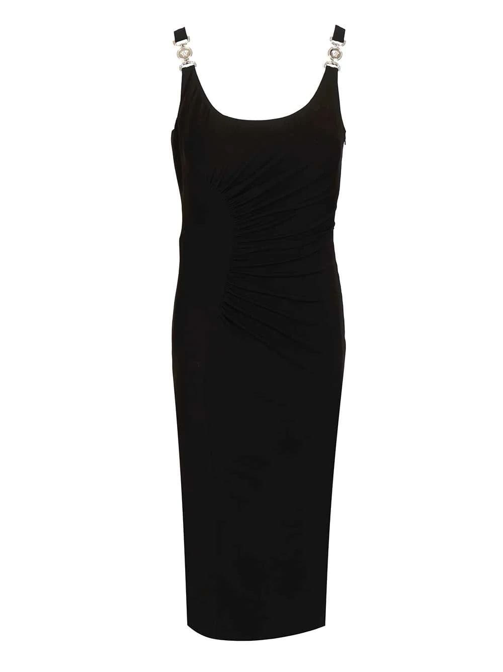 Versace Midi Dress in Jersey Crepe Stretch
