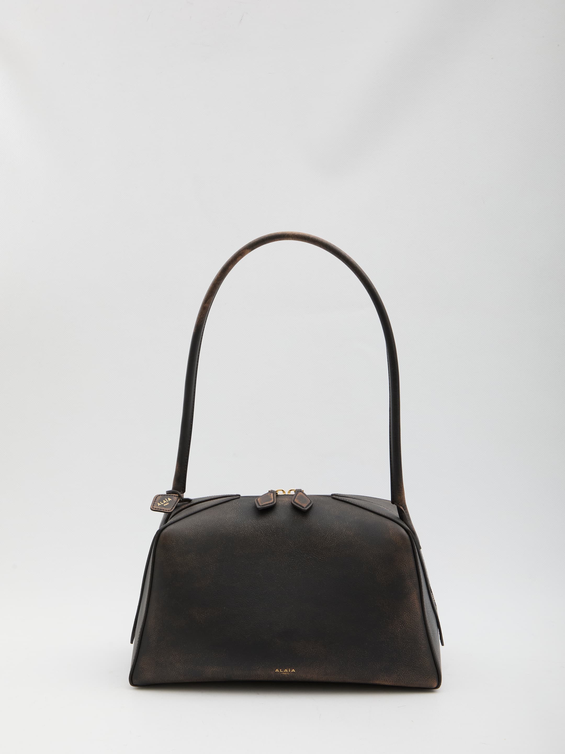 Alaïa ALAIA Le Bouledogue Bag in Distressed Leather