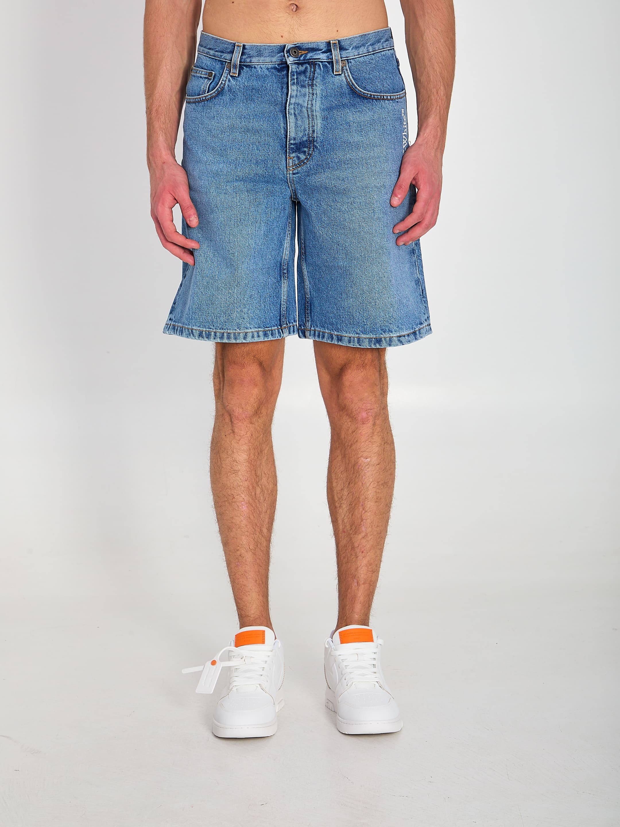Off-White OFF WHITE Half Arrows Denim Shorts