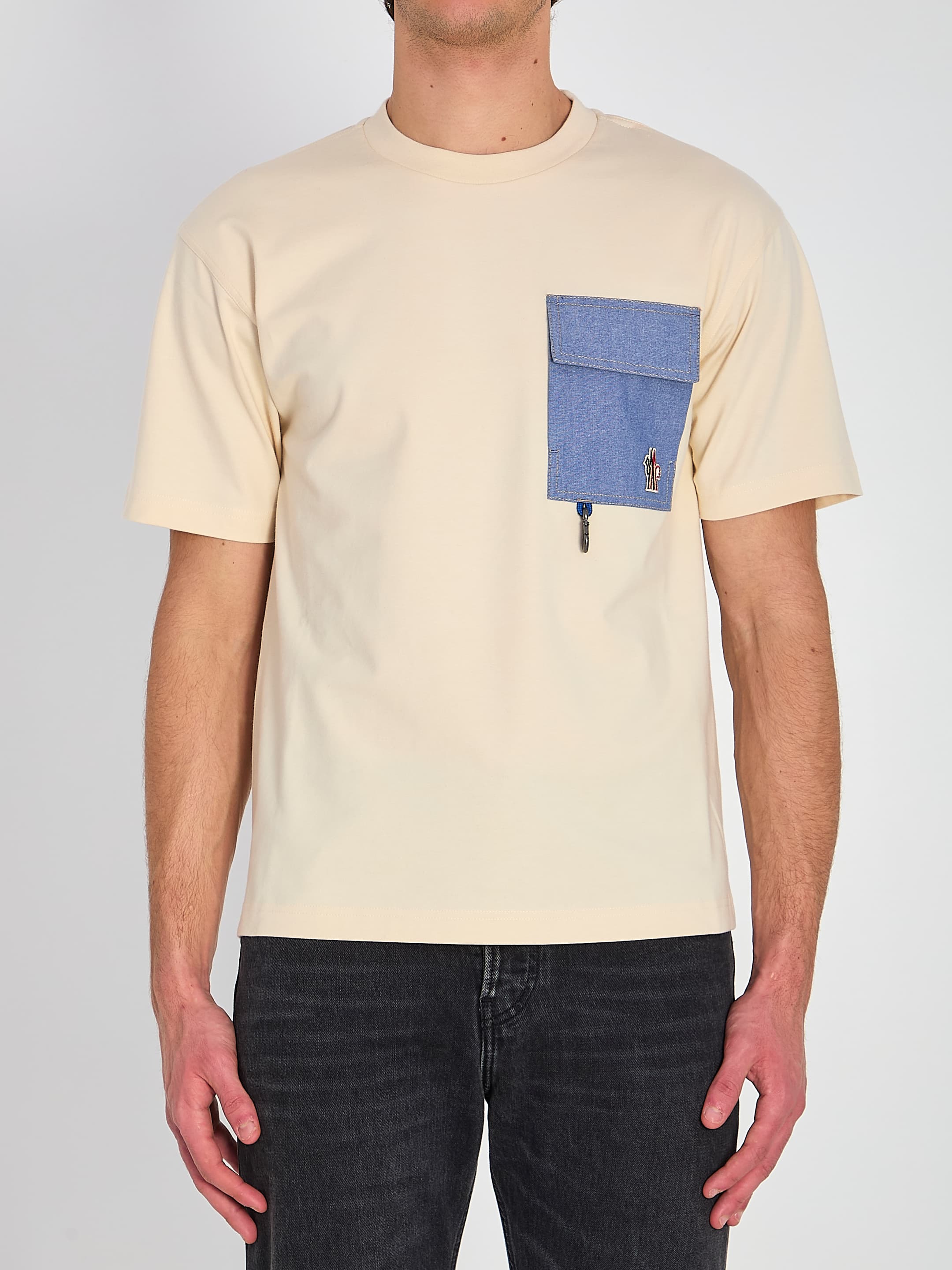 Moncler GRENOBLE T-shirt with a Denim Pocket