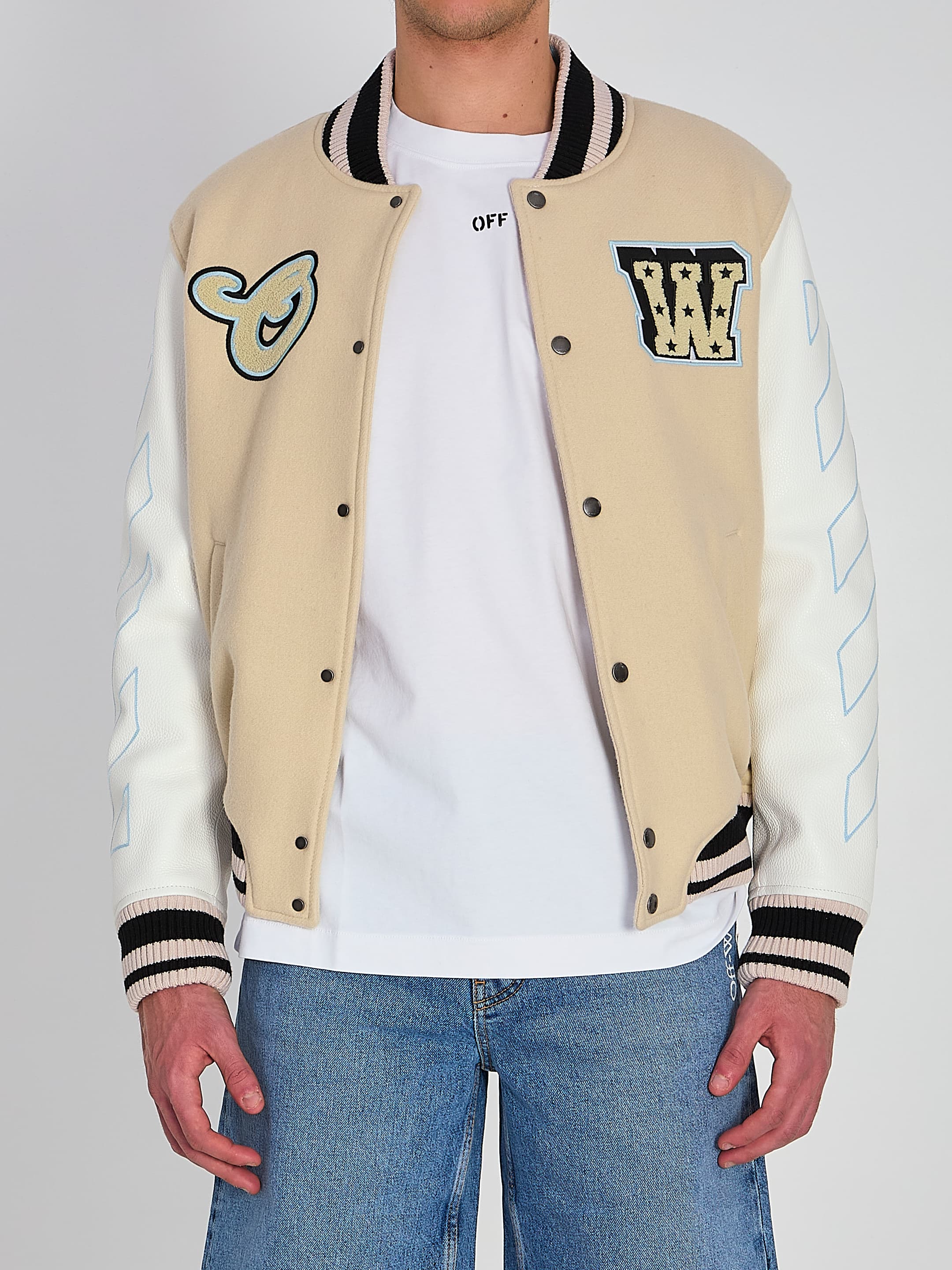 Off-White OFF WHITE Varsity Bomber Jacket