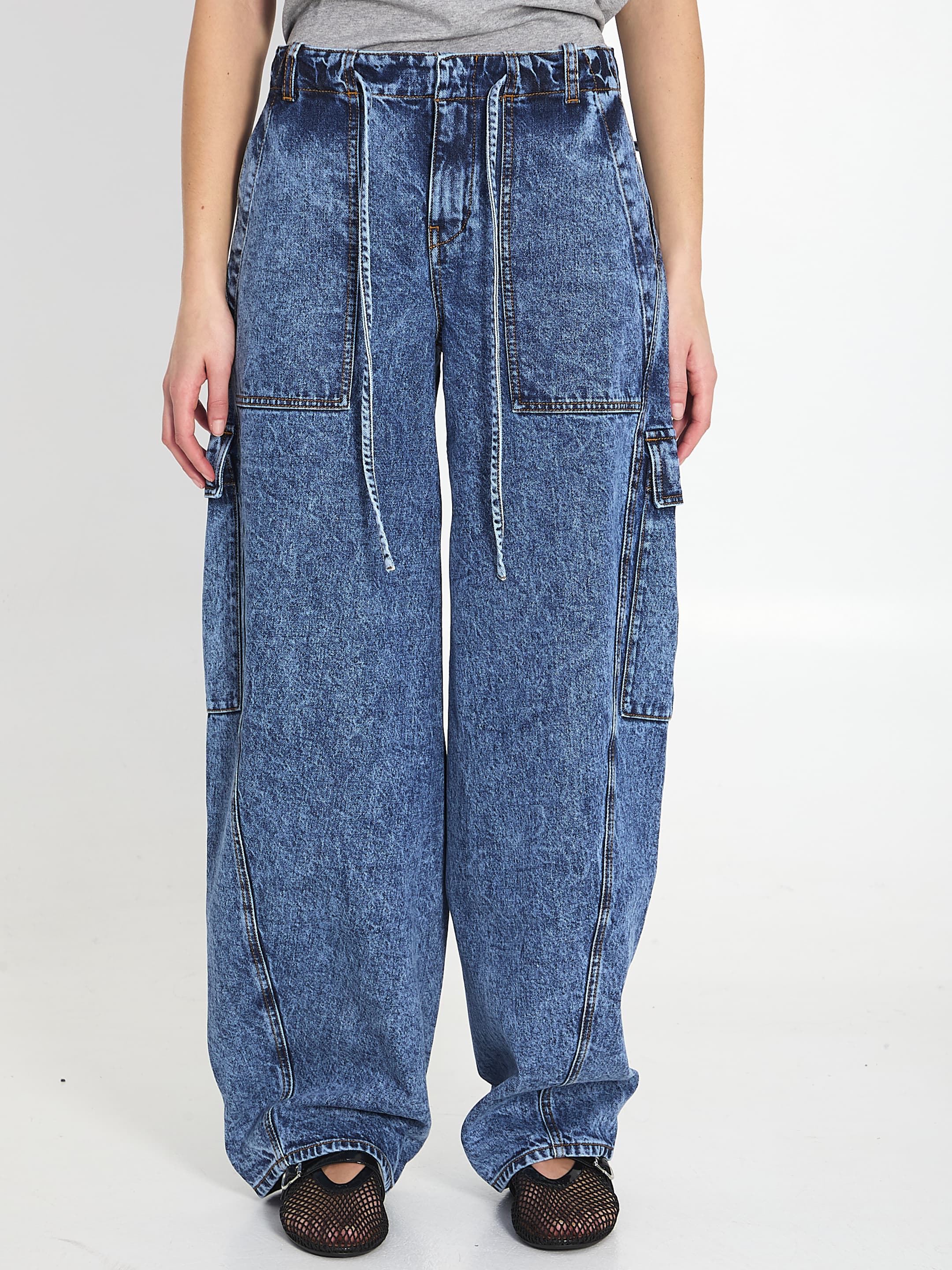 Alaïa ALAIA Cargo Denim Pants