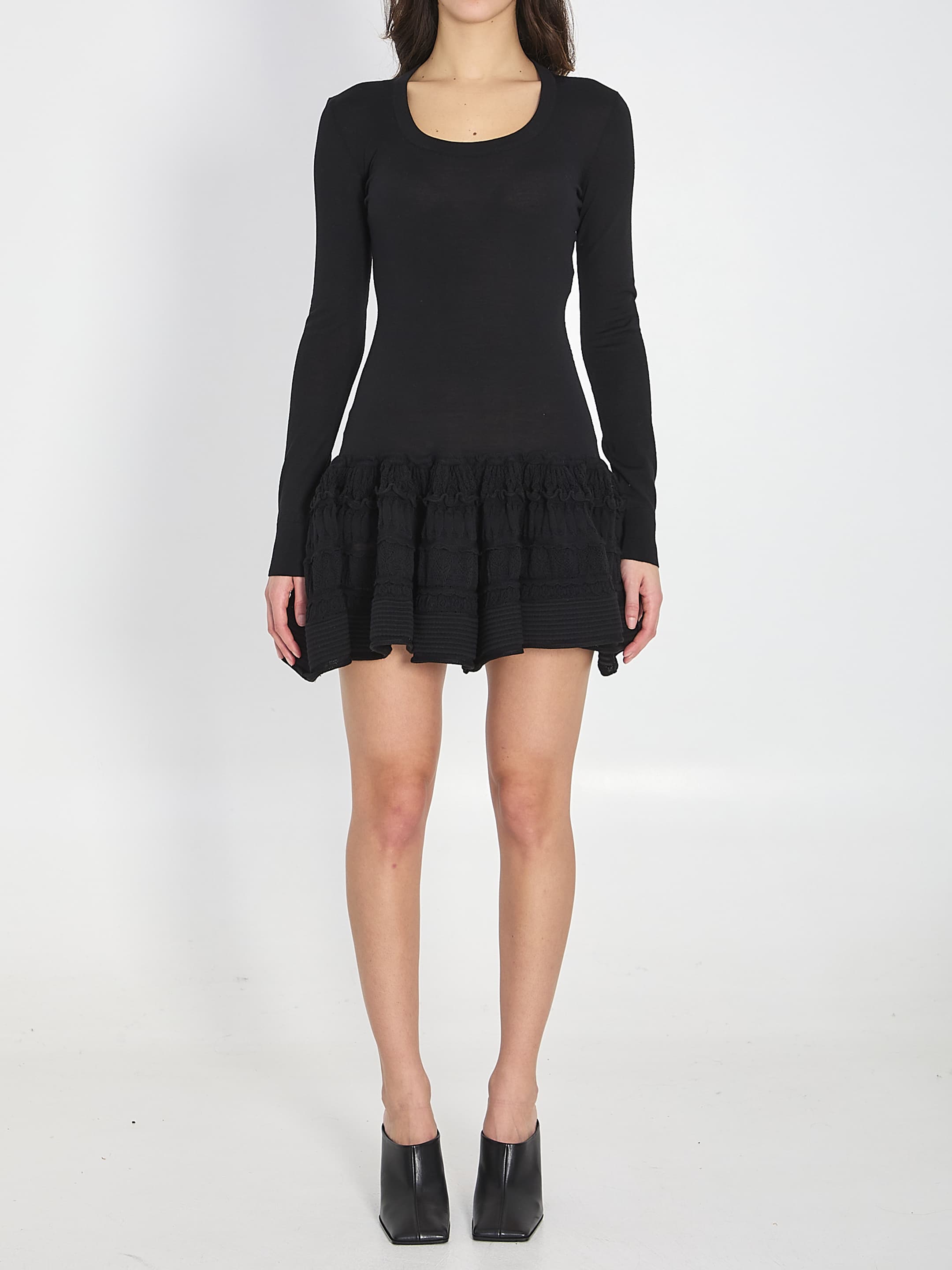 Alaïa ALAIA Wool Crinoline Mini Dress