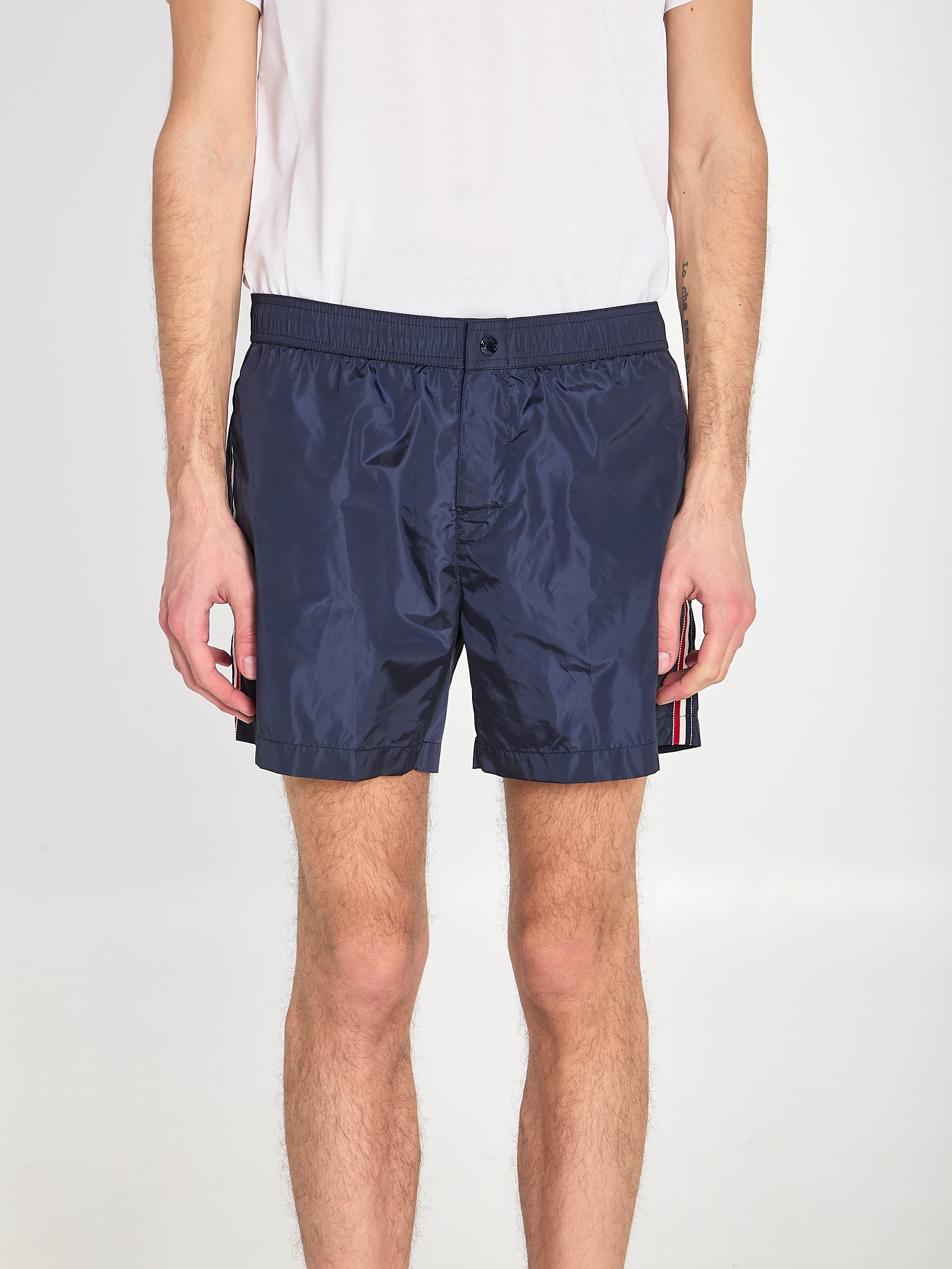 Moncler Swim Shorts with a Logo Patch
