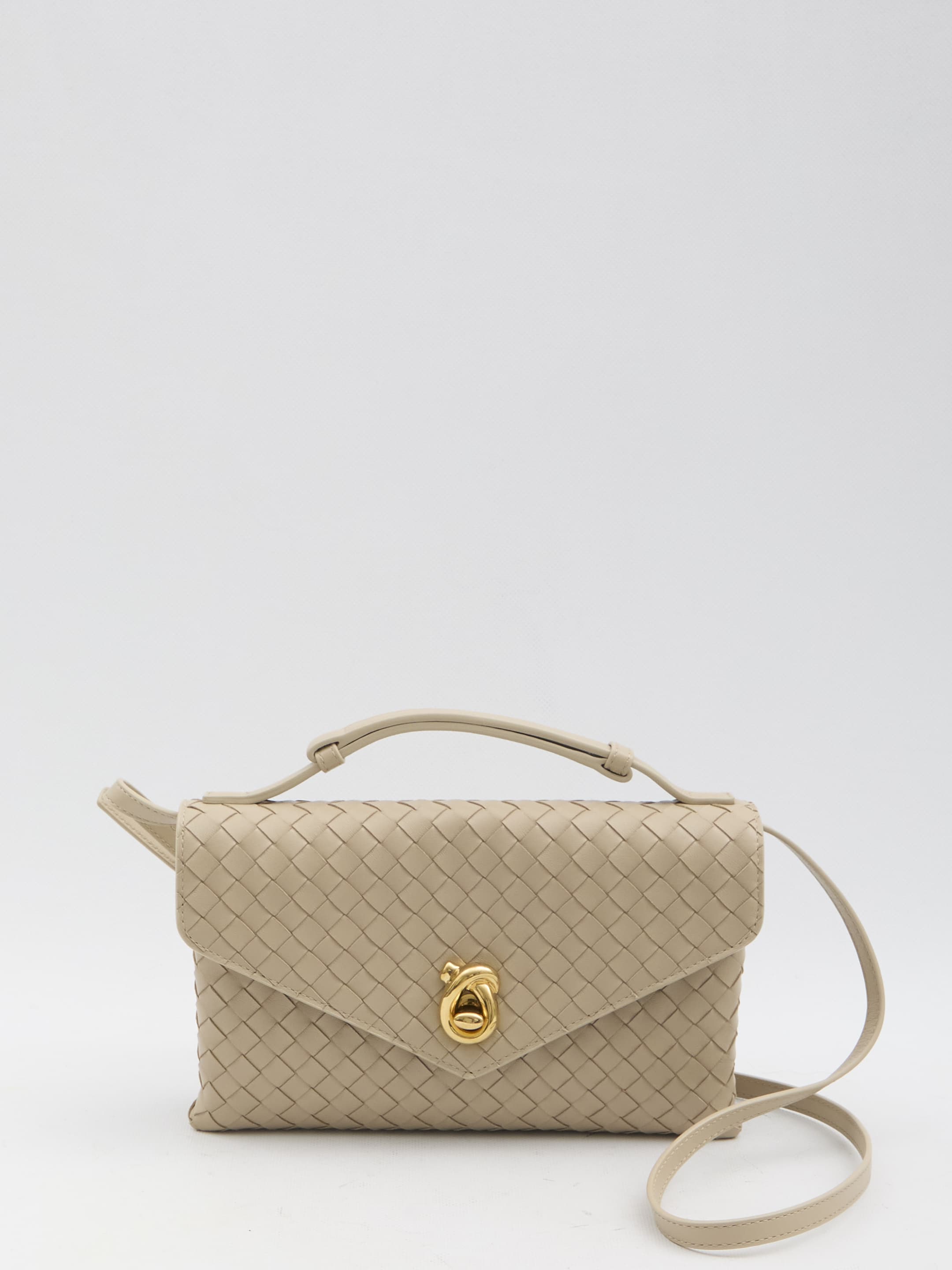 Bottega Veneta Knot Lock Bag Beige