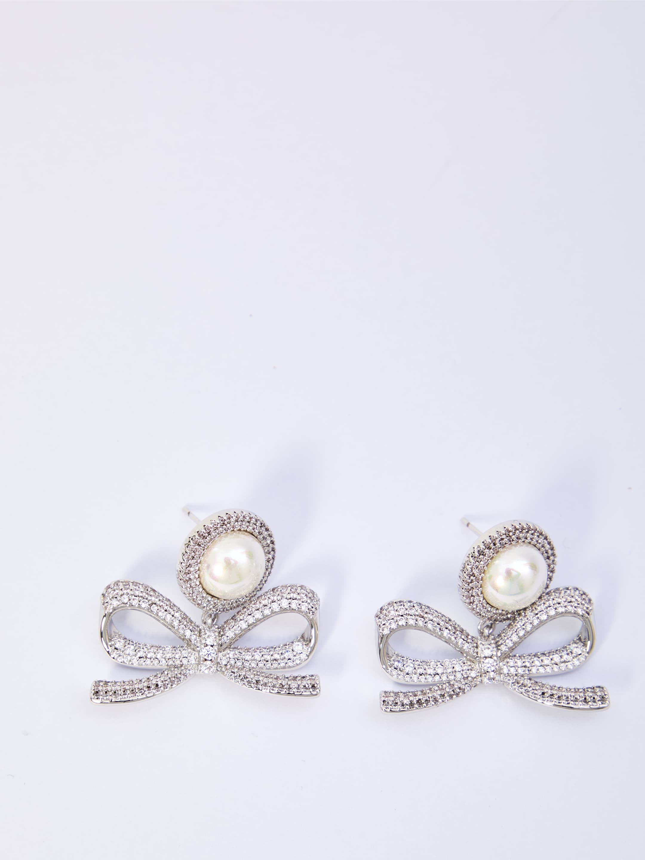 Self-Portrait SELF PORTRAIT Pearl Bow Drop Earrings
