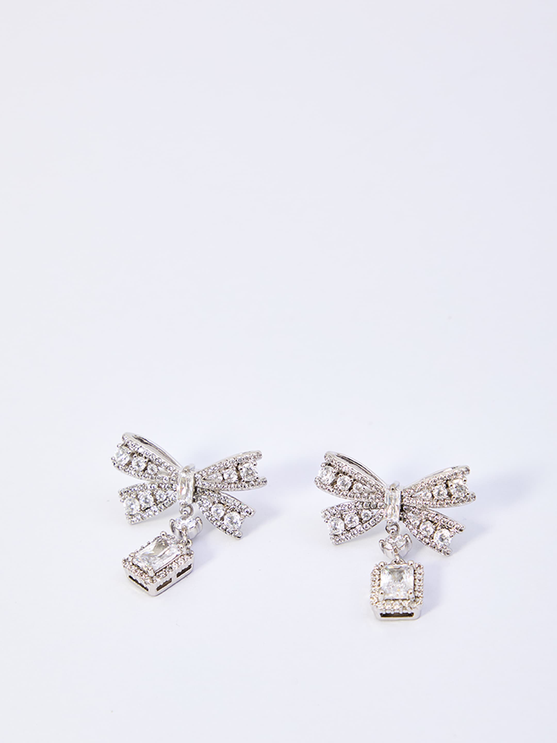 Self-Portrait SELF PORTRAIT Bow Crystal Drop Earrings