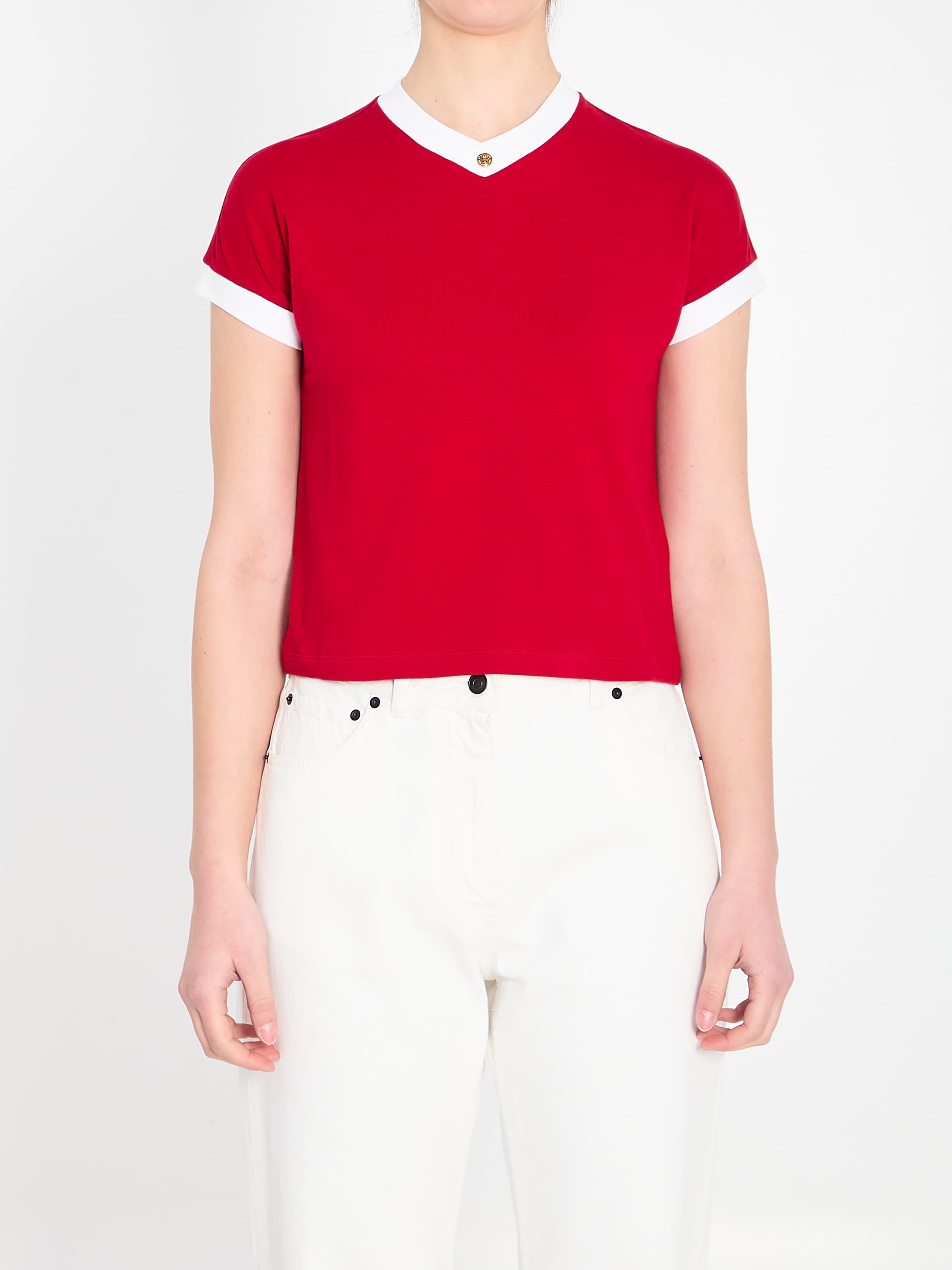 Versace Vintage Stretch Cotton T-shirt