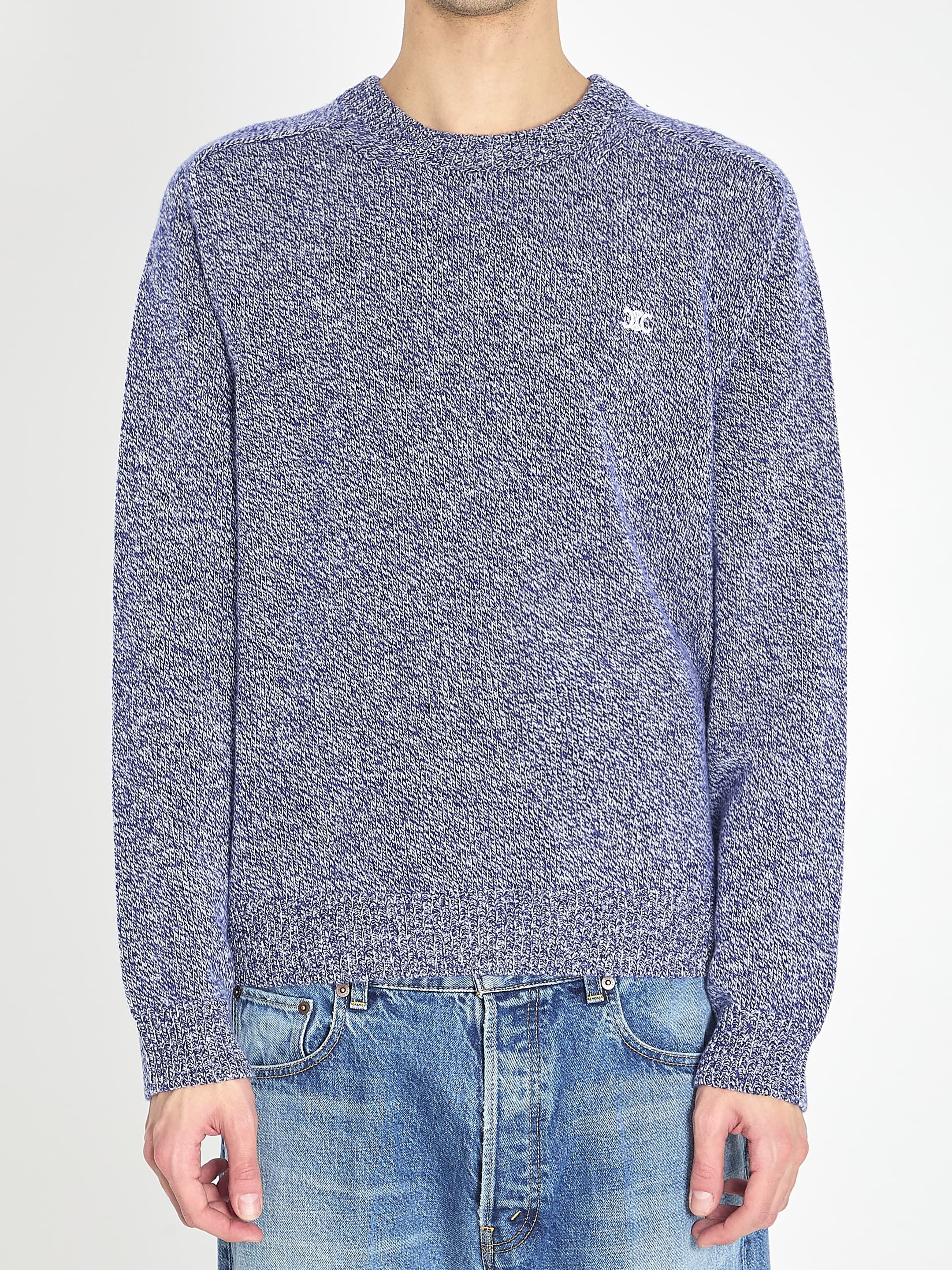 Celine Crew Neck Sweater in Wool and Cashmere