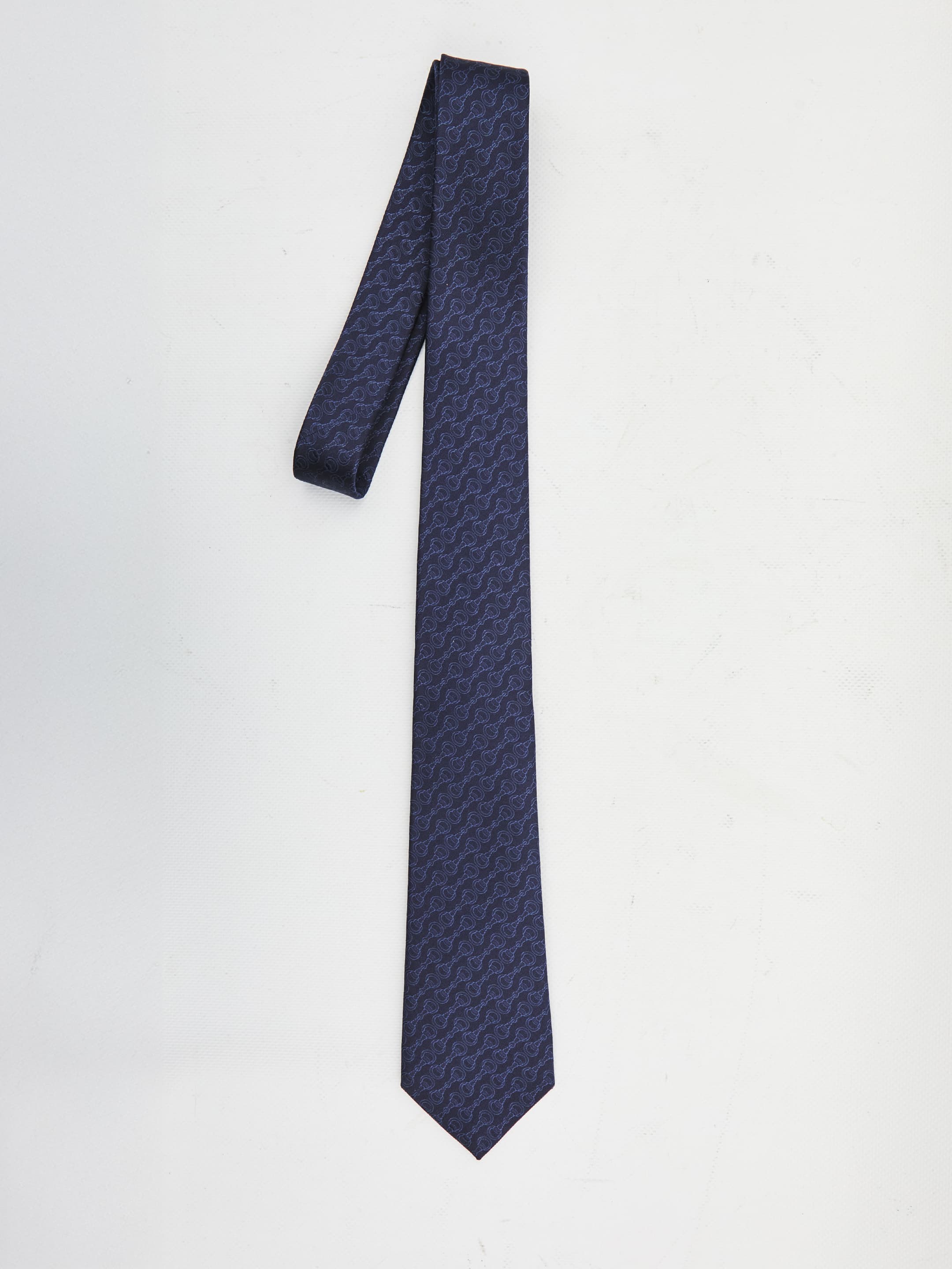 Gucci Silk Jacquard Tie with Horsebit