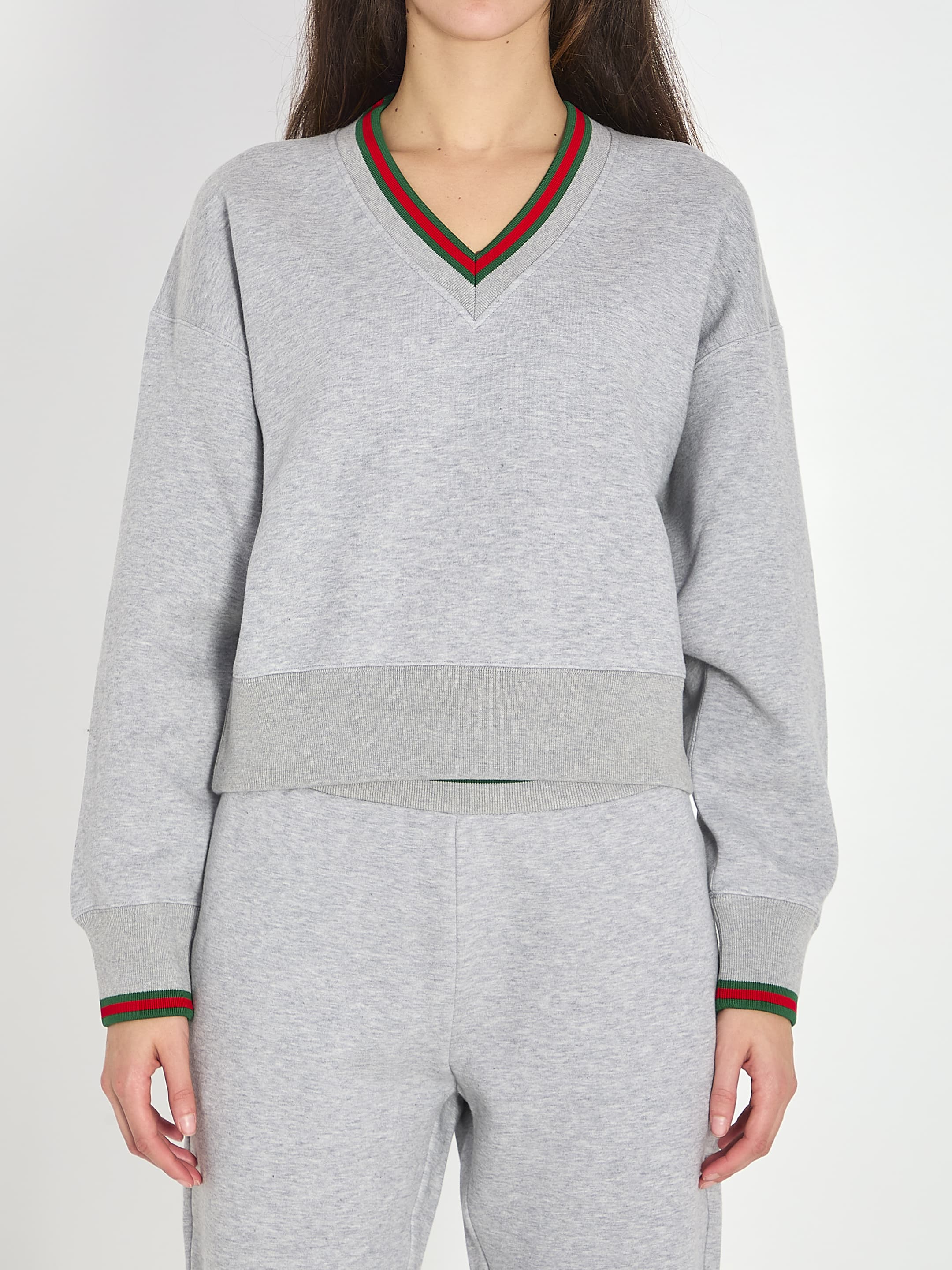 Gucci Web Cotton Jersey Sweatshirt
