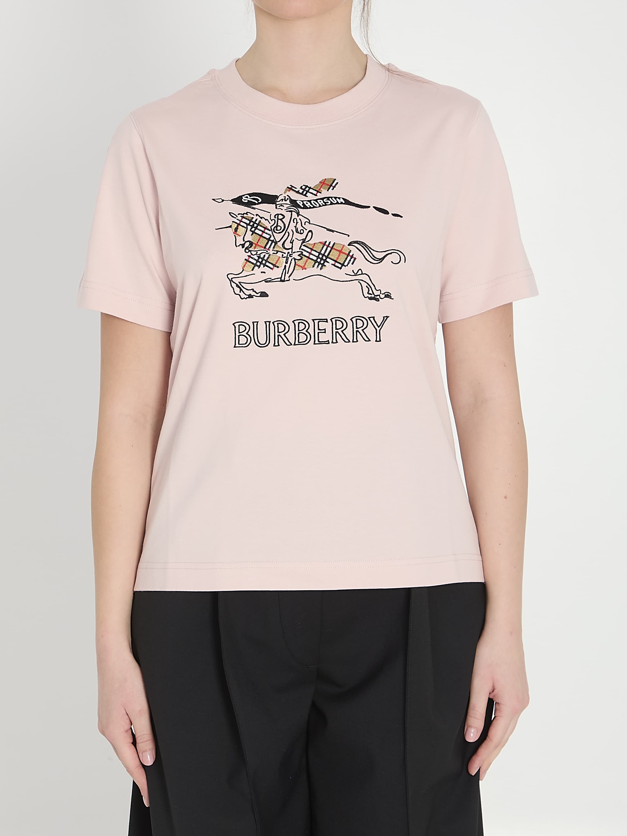 Burberry Check Cotton T-shirt