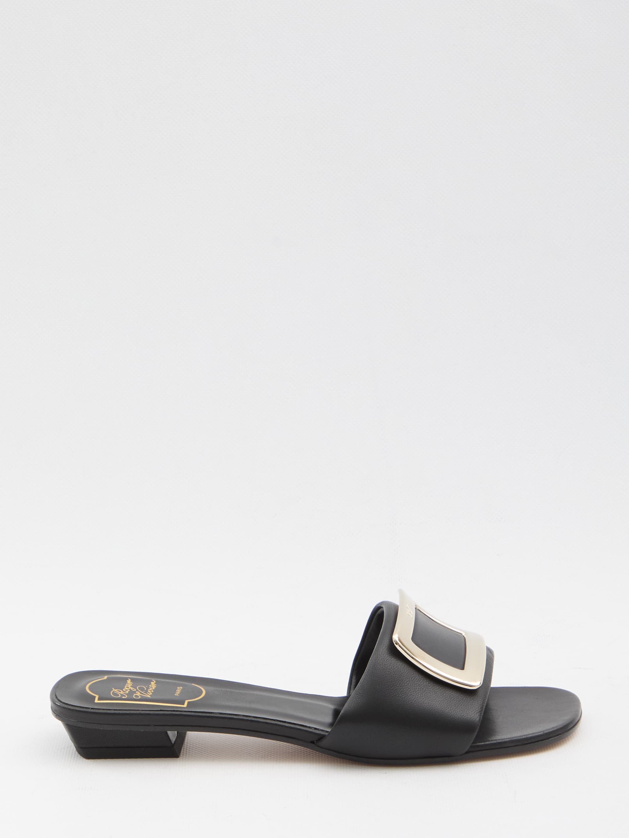 Roger Vivier Rv Padded Leather Slides
