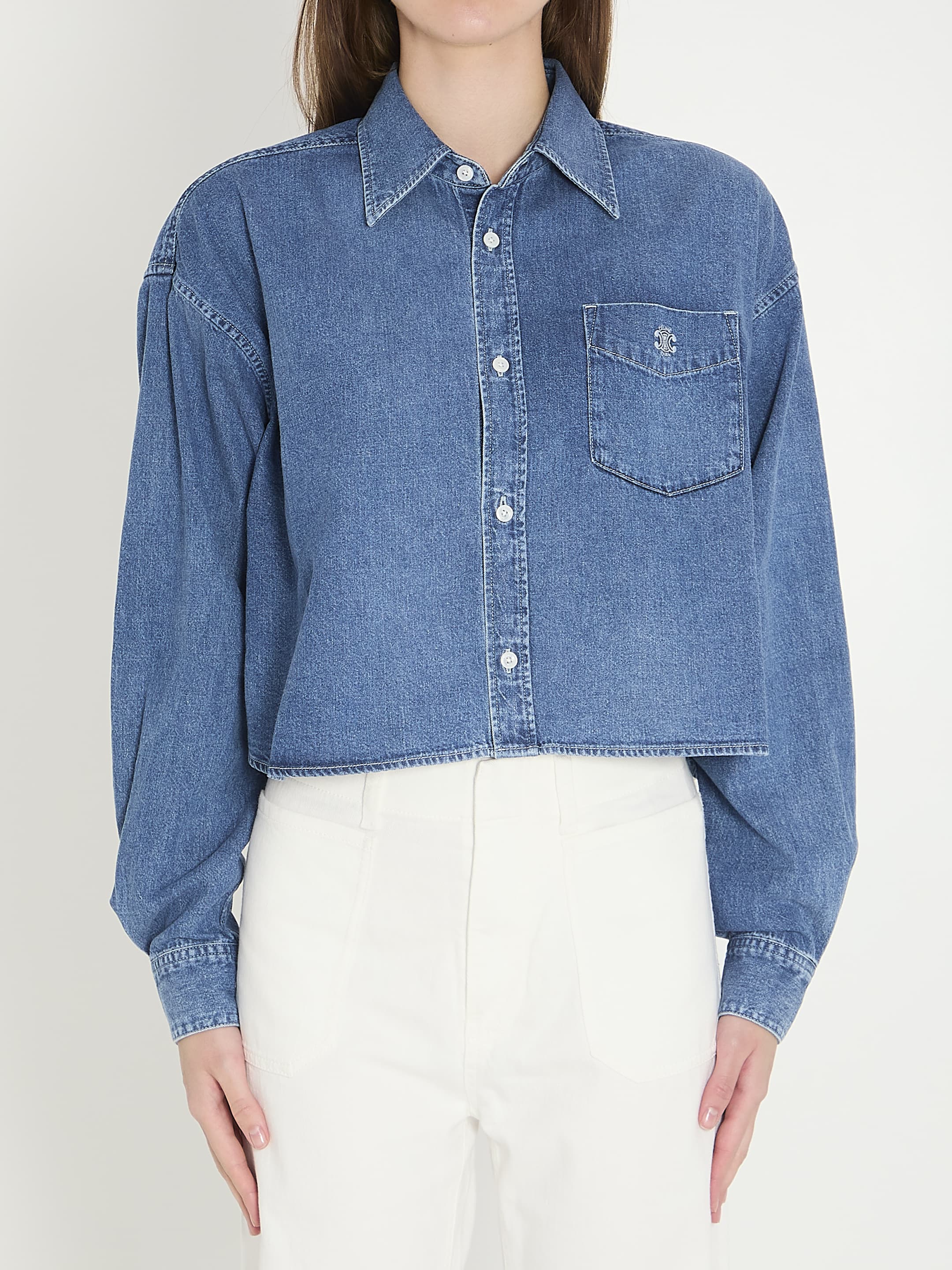 Celine Triomphe Denim Shirt