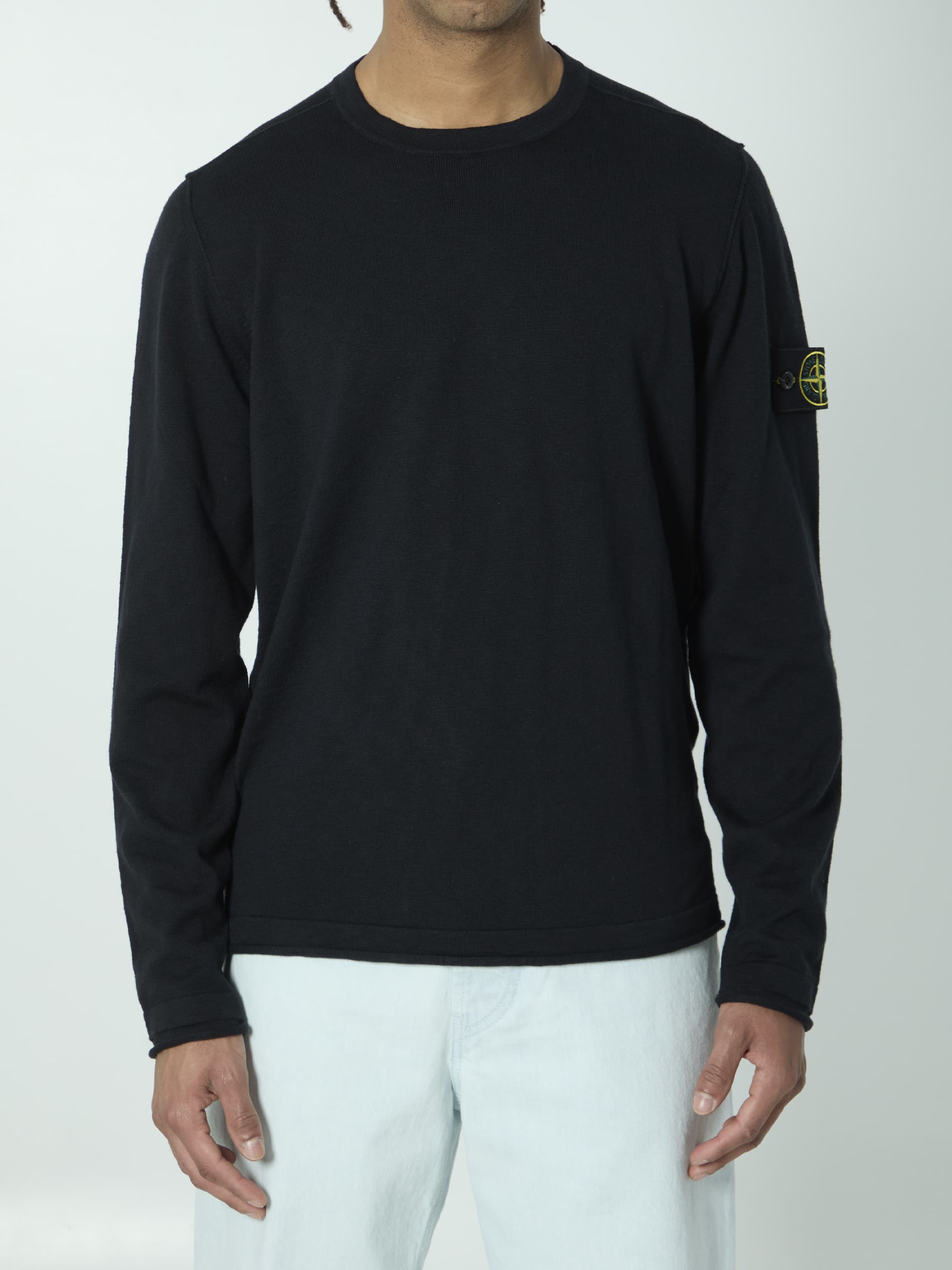 Stone Island Organic Cotton Sweater with Nylon