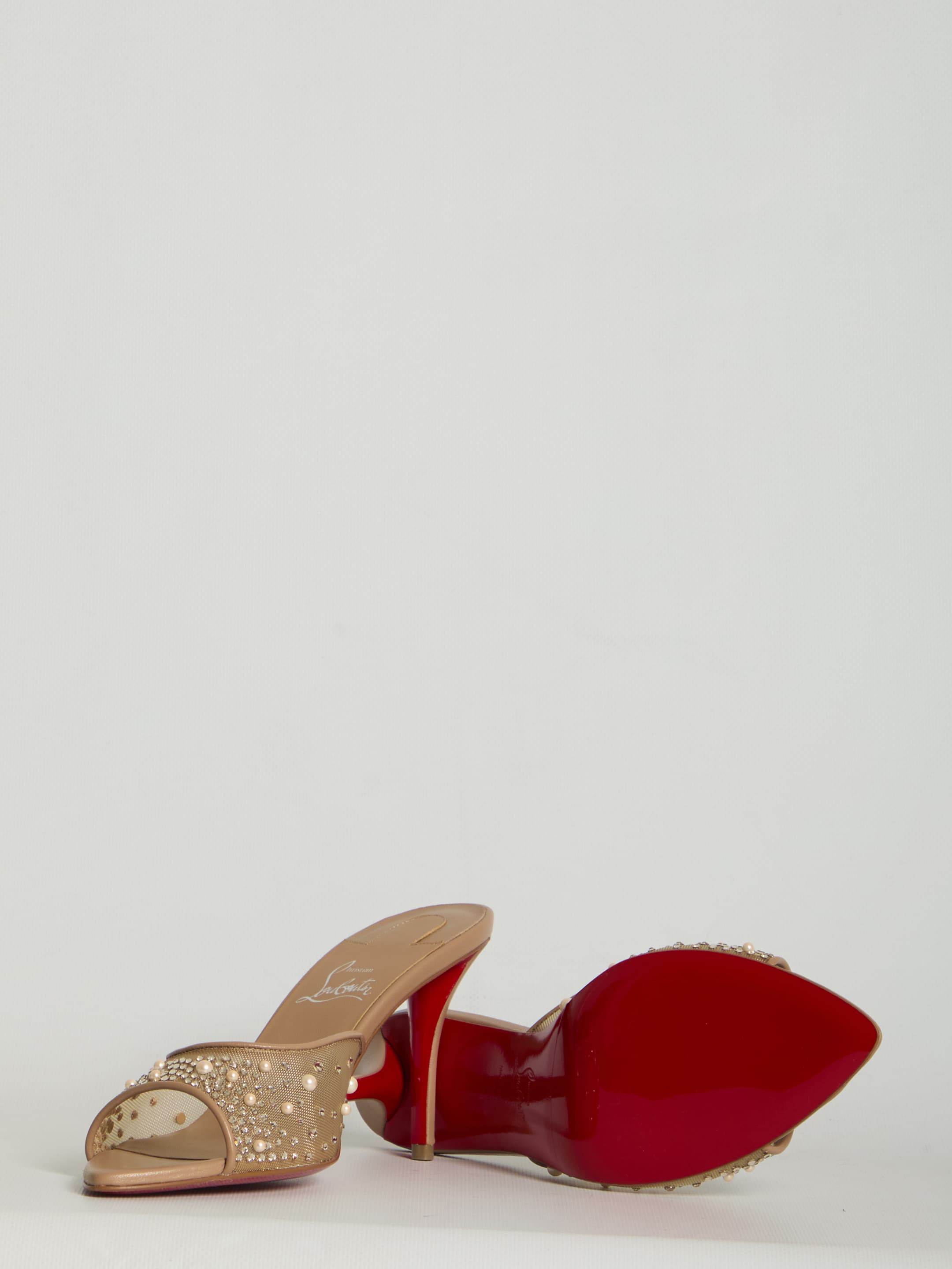 Christian Louboutin Miss Z Desgrastrass Pearl Mules