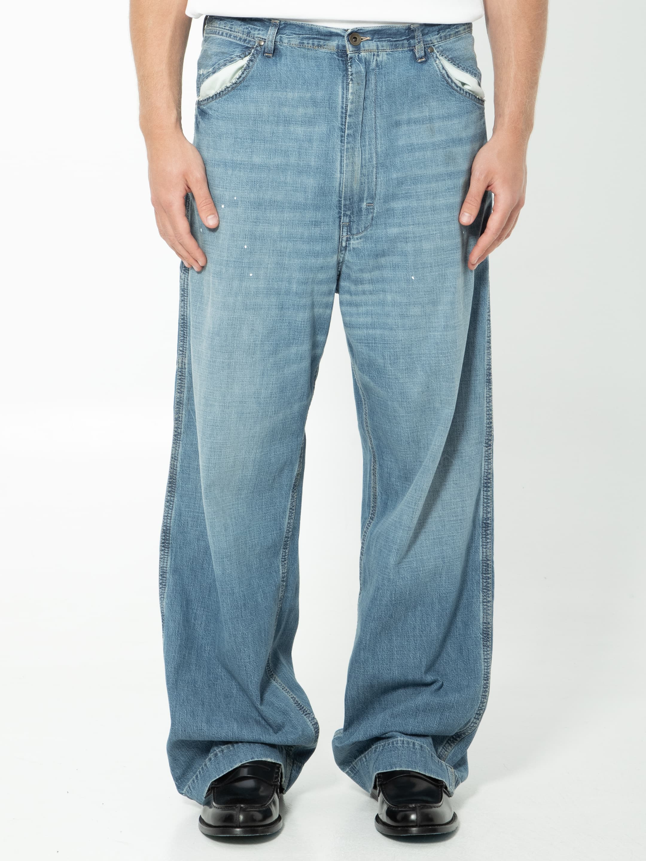 Maison Margiela Blue Wide-leg Jeans