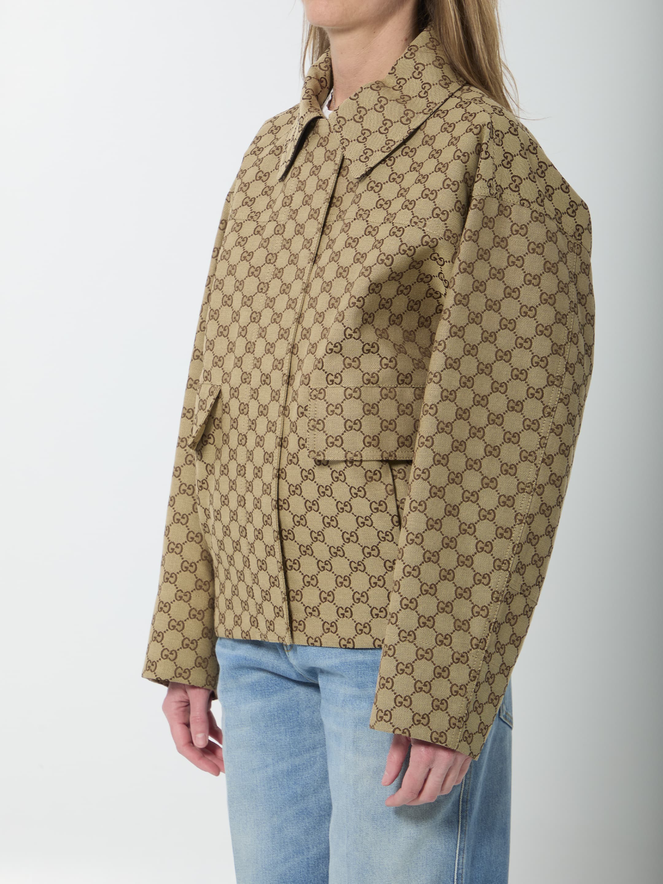 Gucci Gg Fabric Bomber Jacket