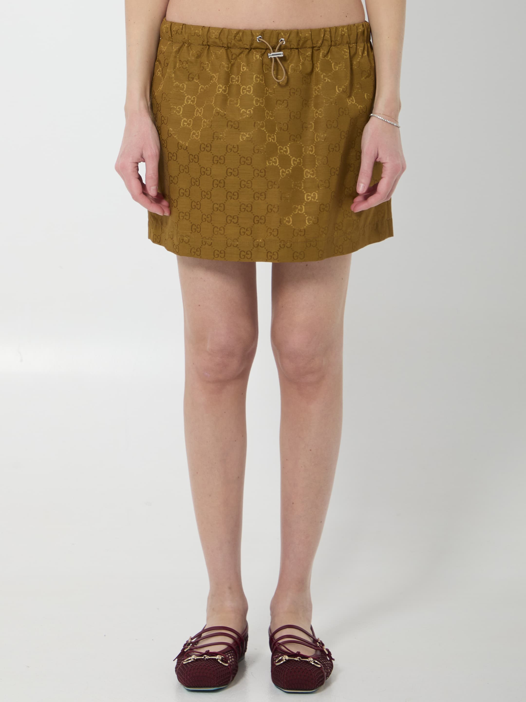 Gucci Gg Nylon Skirt