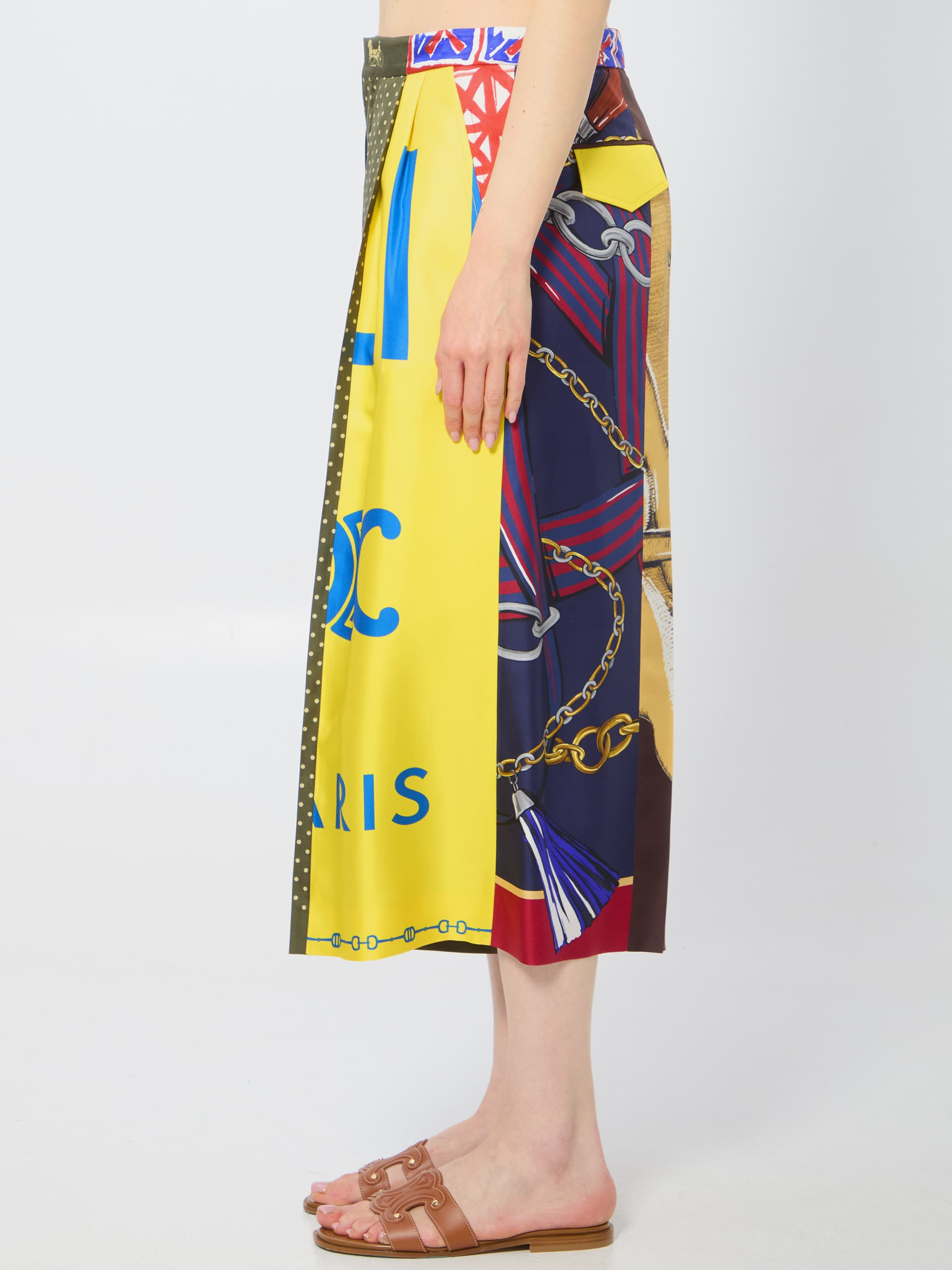 Celine Cropped Pants in Silk Twill