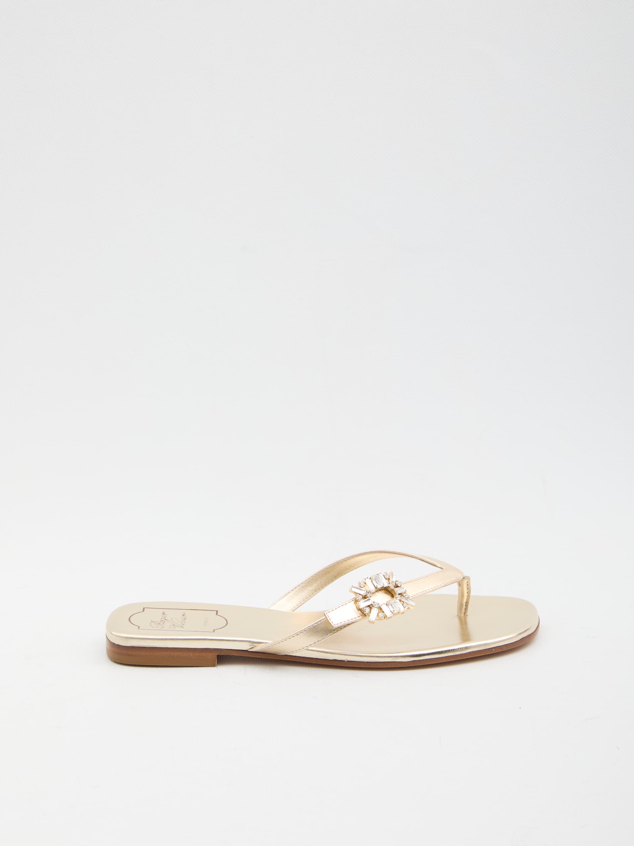 Roger Vivier Crystal Slider Sandals