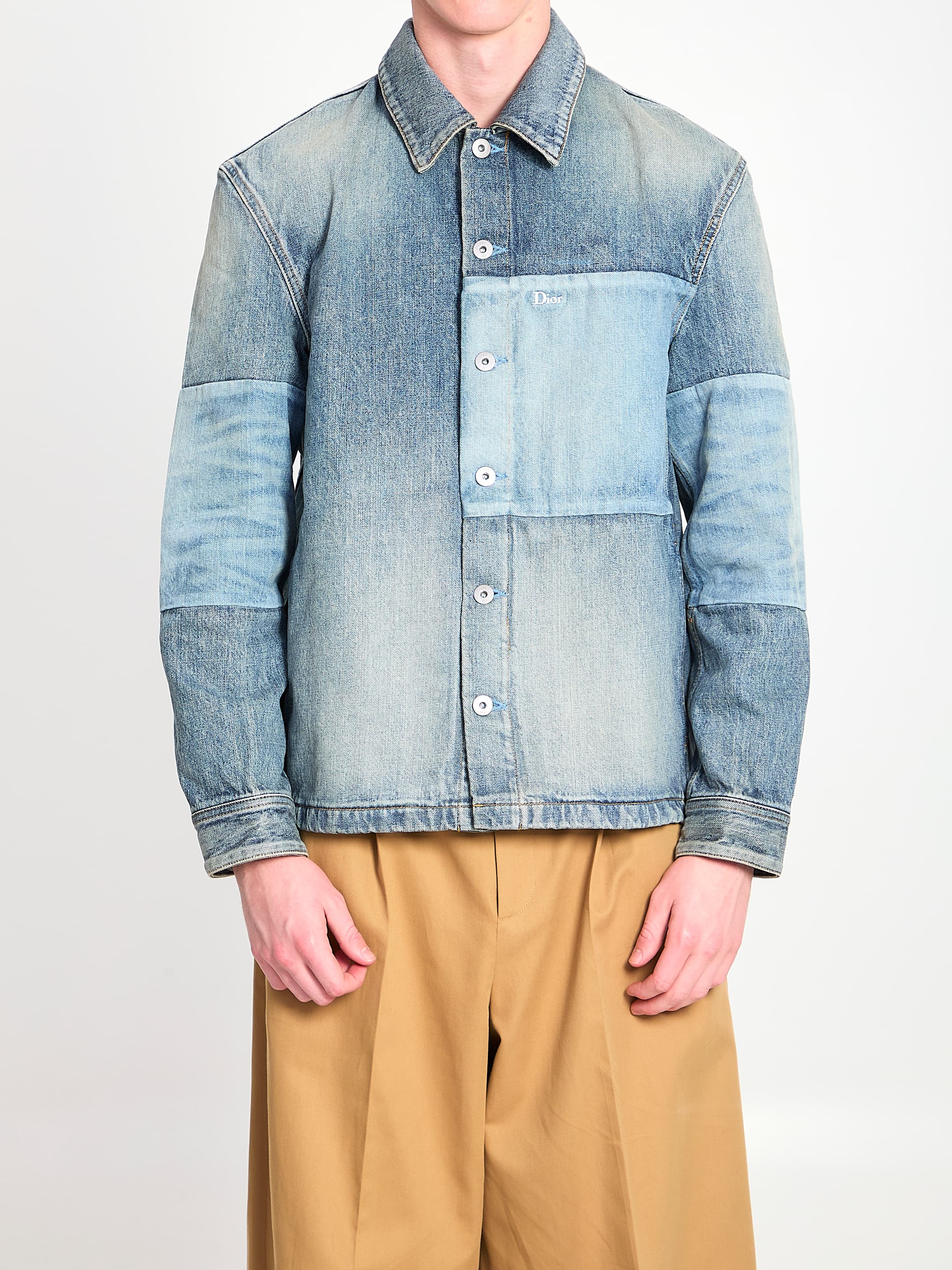 Dior HOMME Overshirt with Patchwork Effect