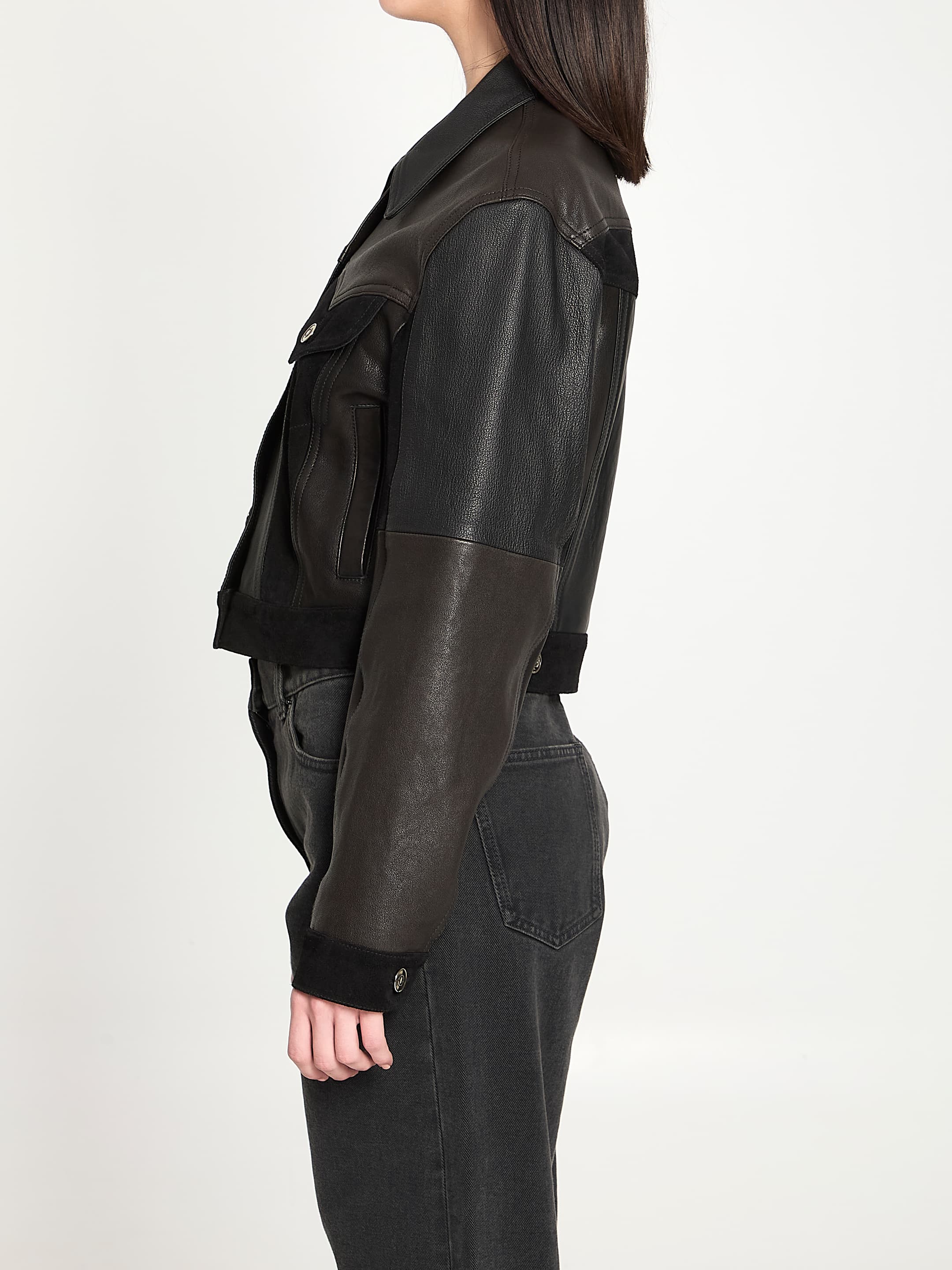 Versace Slim-fit Leather Blouson
