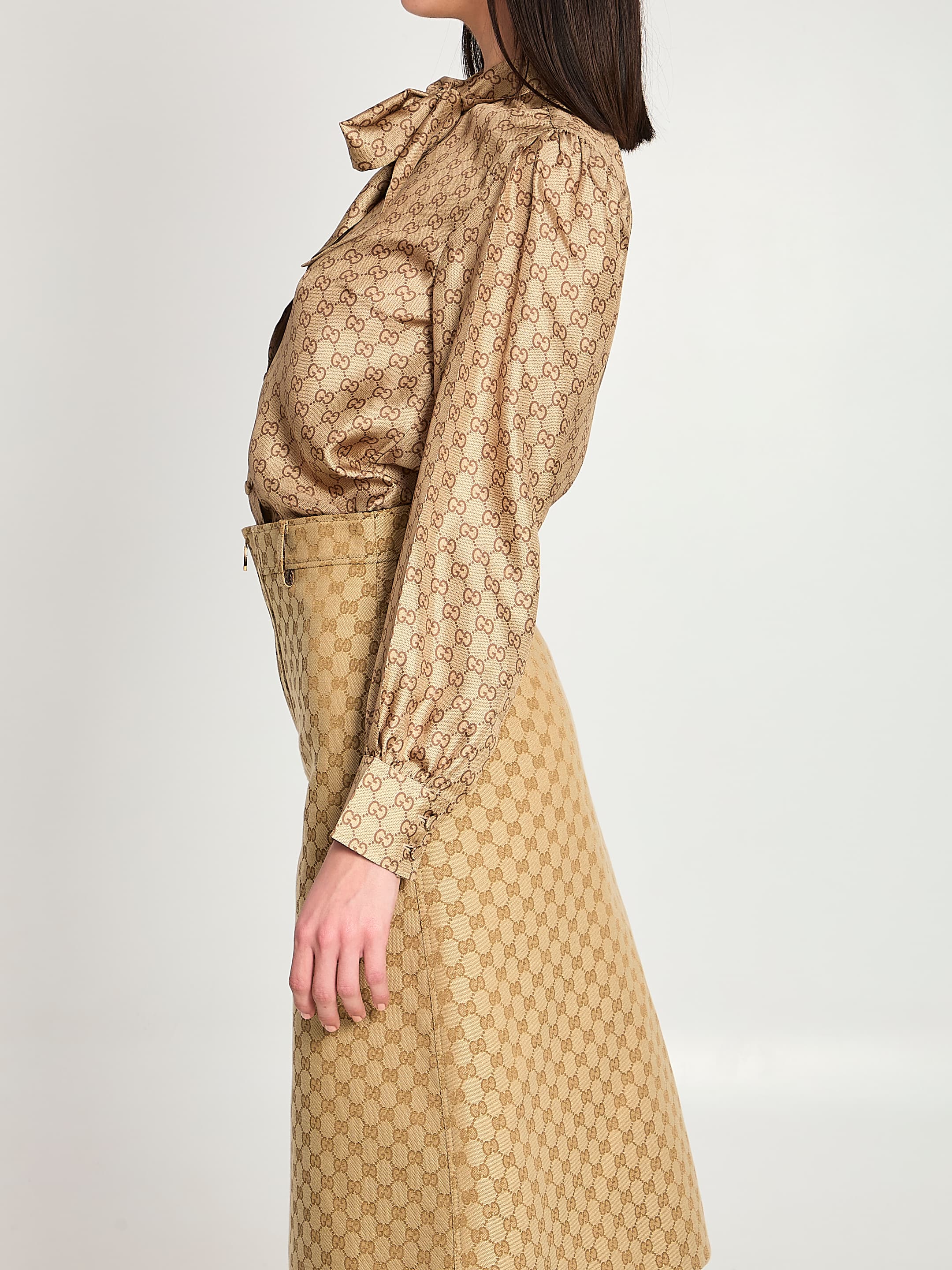 Gucci Printed Silk Twill Shirt