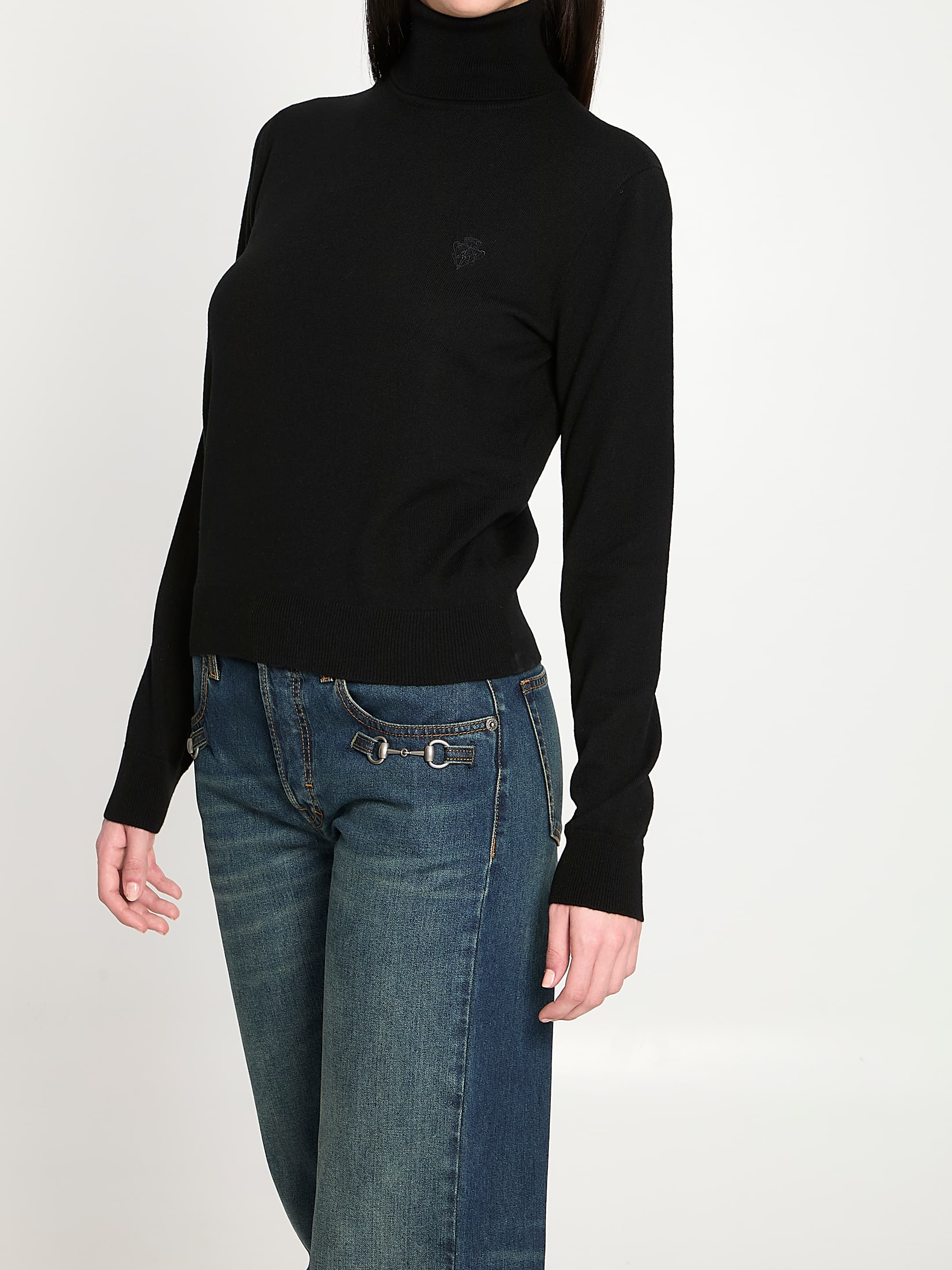 Gucci Embroidered Wool Turtleneck