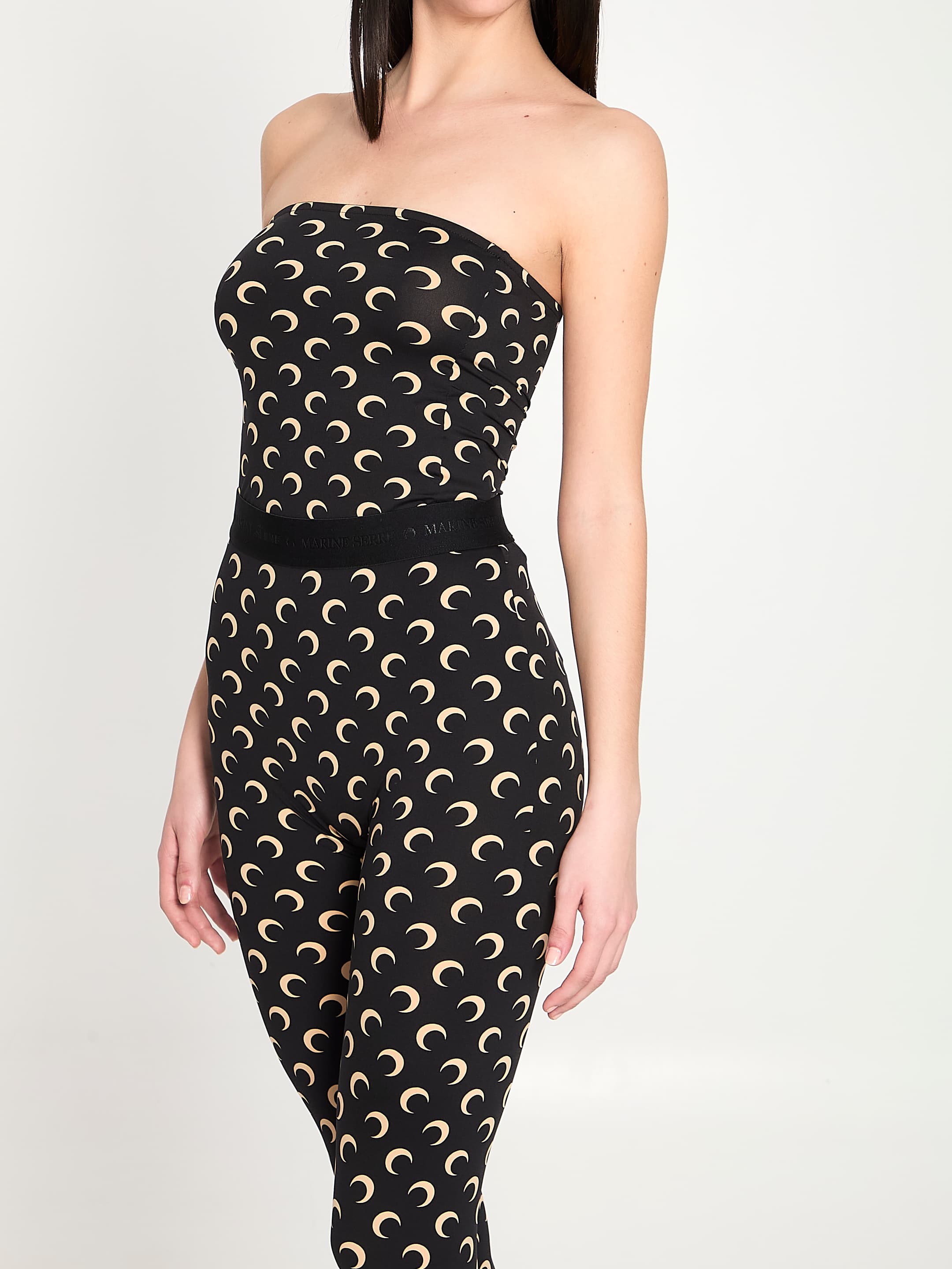 MARINE SERRE Moon Jersey Bustier Top