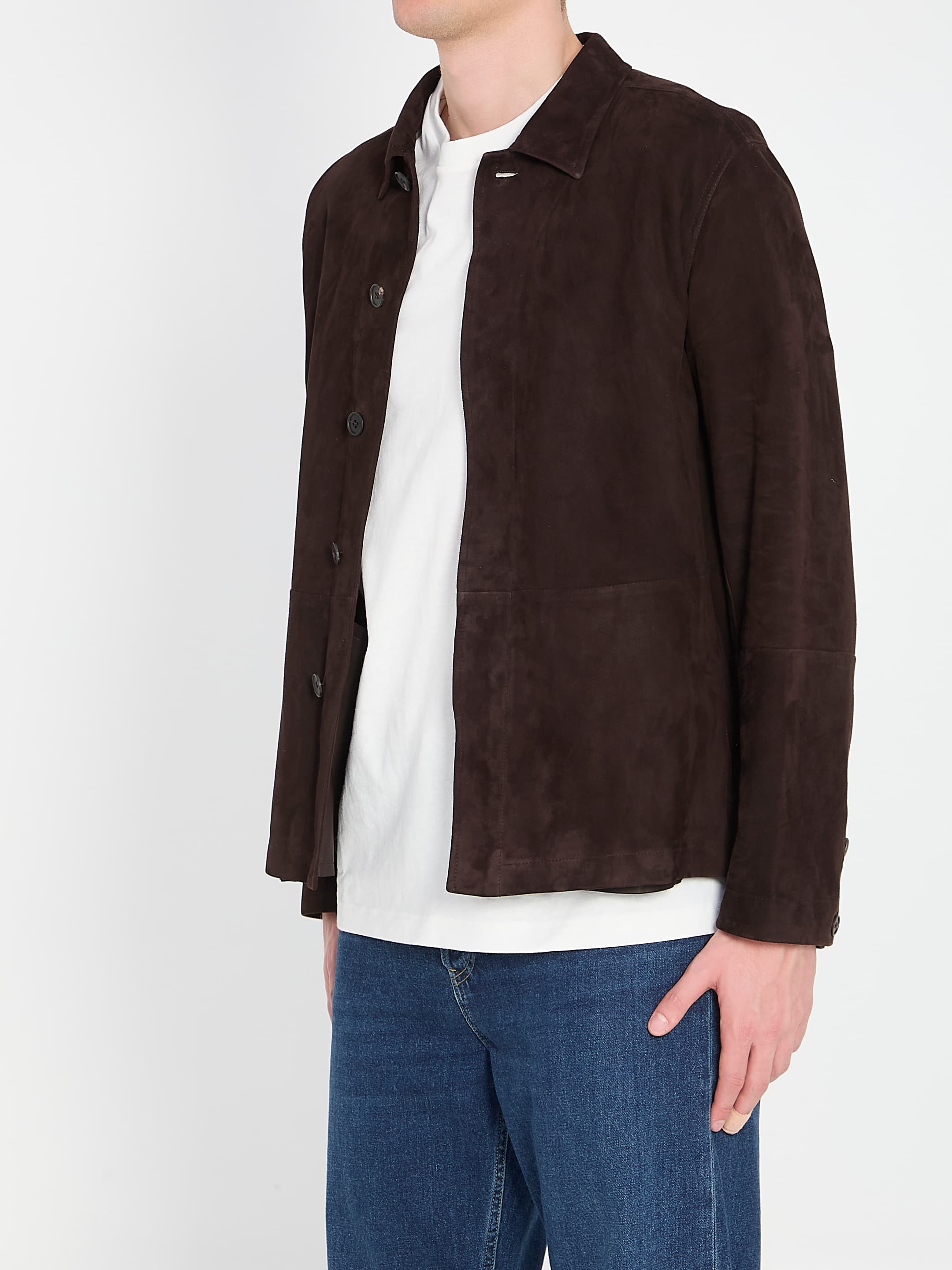 The Row Ulrich Jacket in Suede