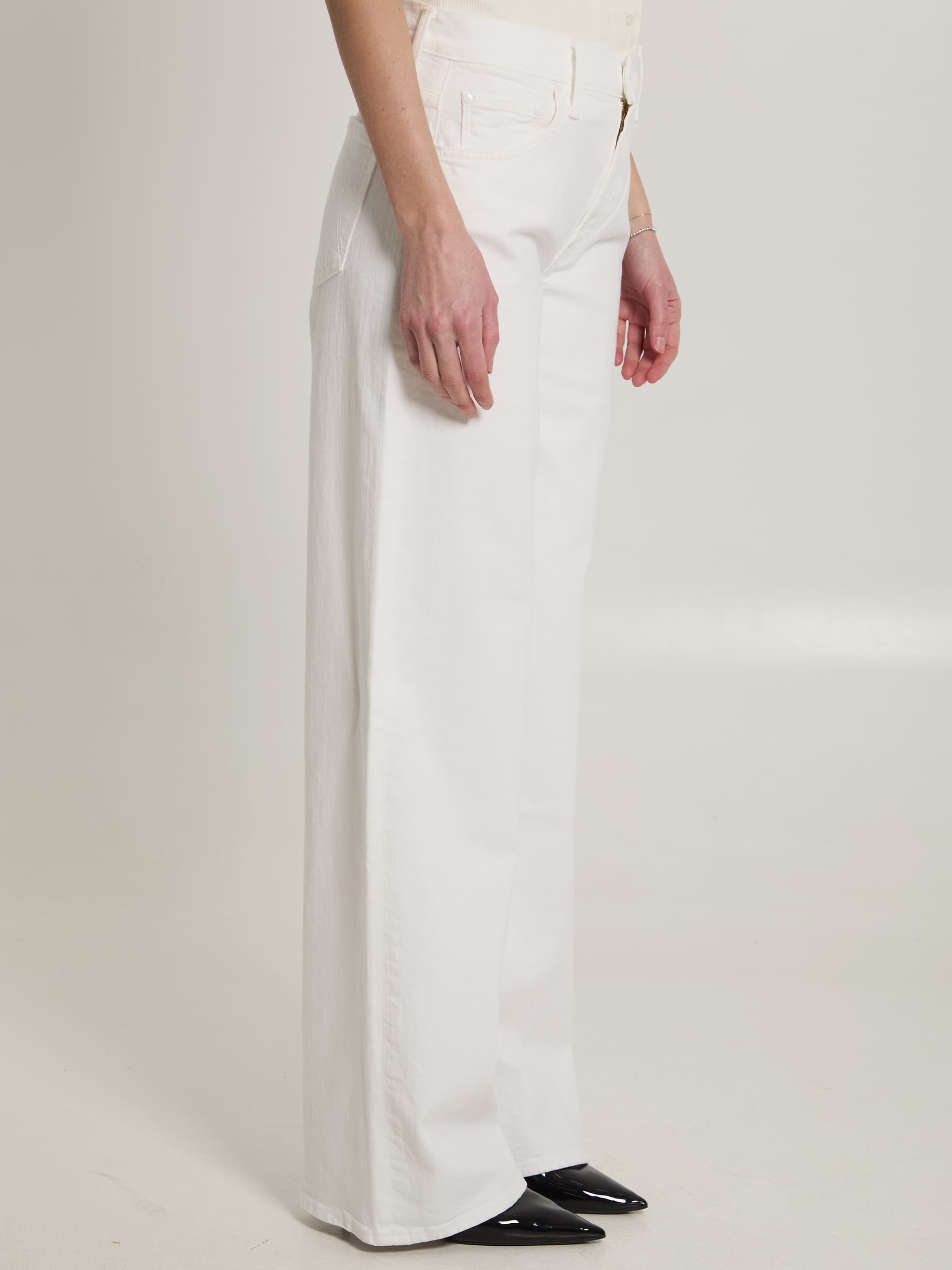 MOTHER The Rerun Zip Sneak Jeans