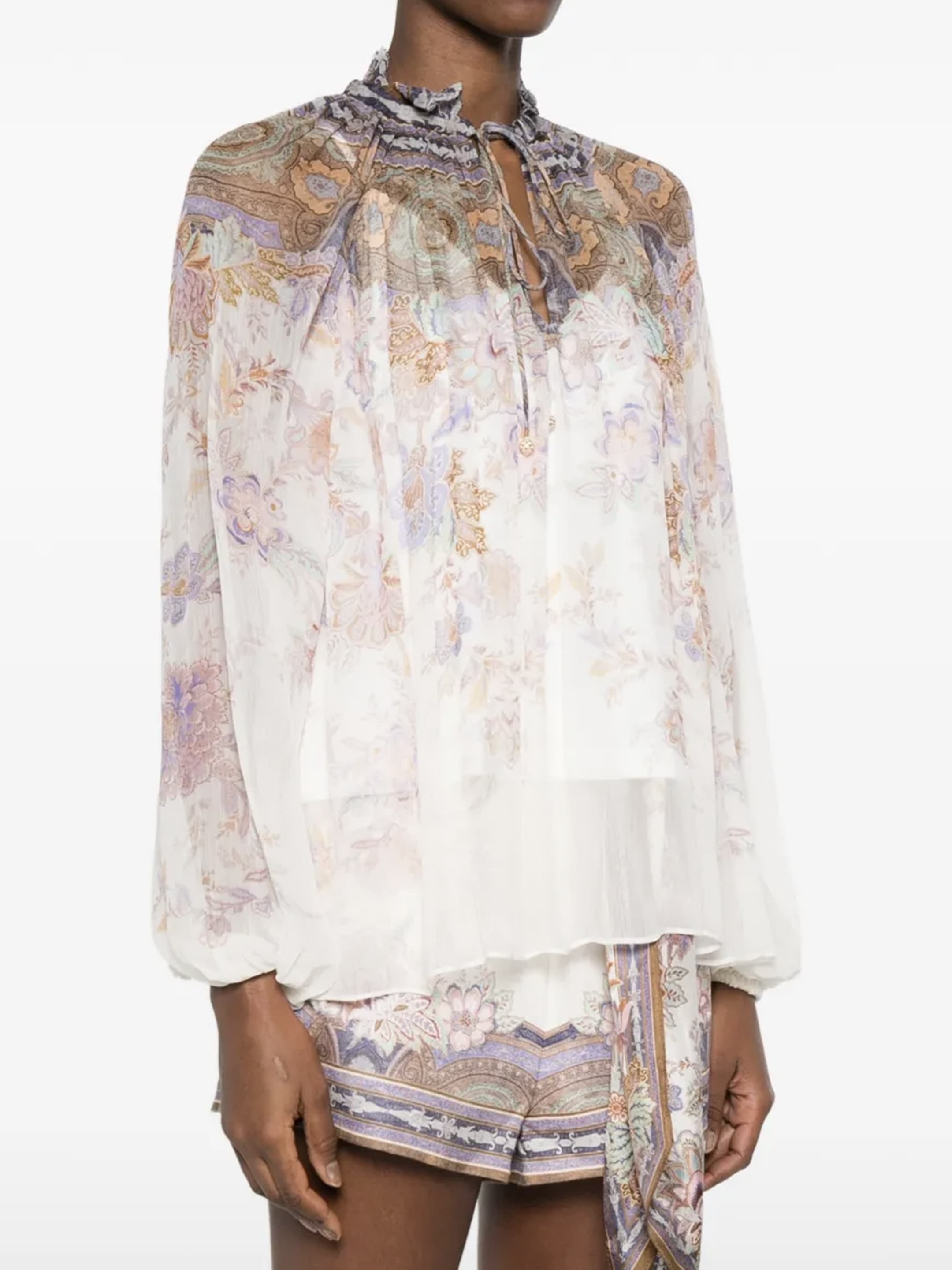 Zimmermann Luna Puff Sleeve Blouse