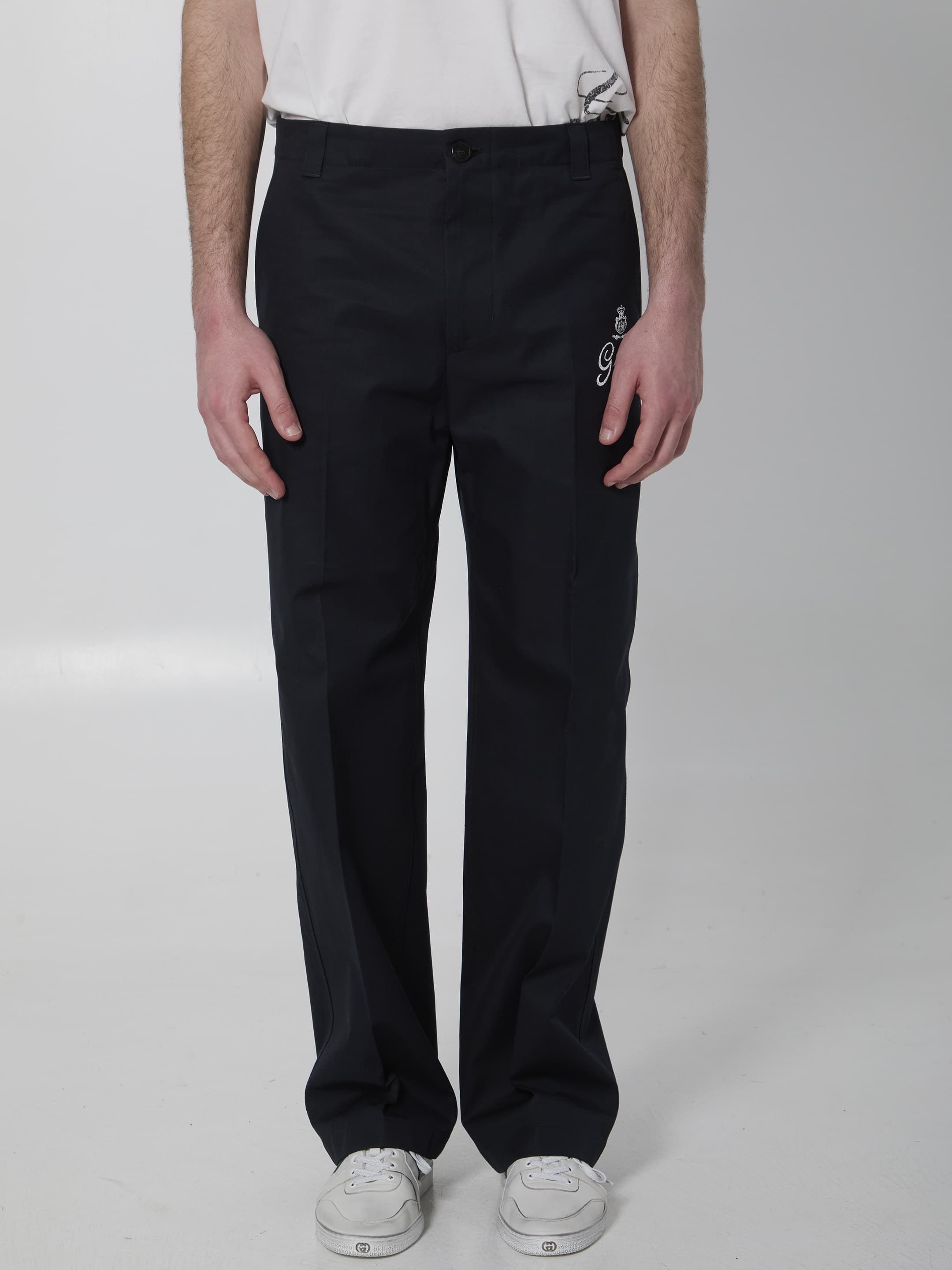 Gucci Printed Cotton Twill Pants