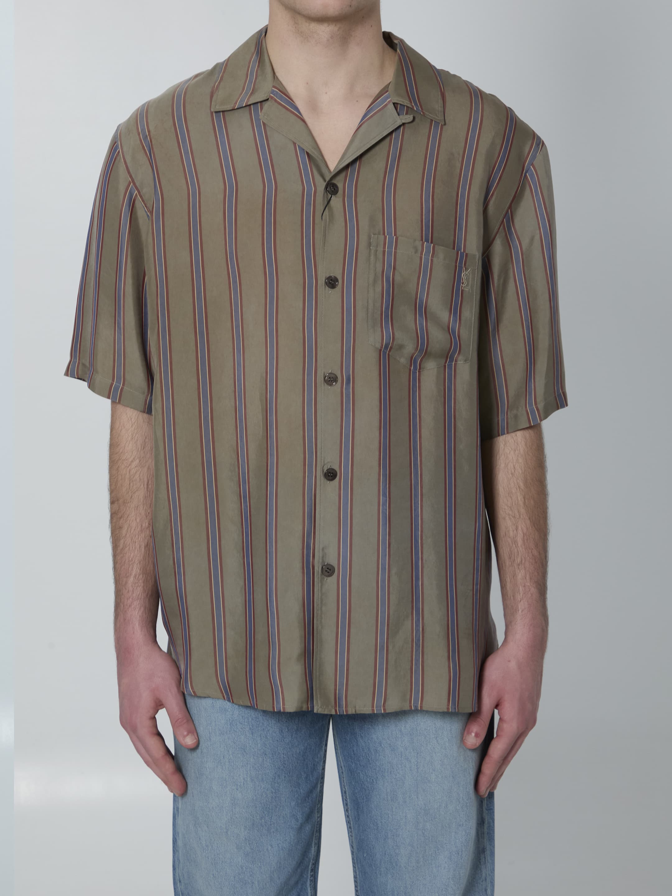 Saint Laurent Striped Casandre Shirt