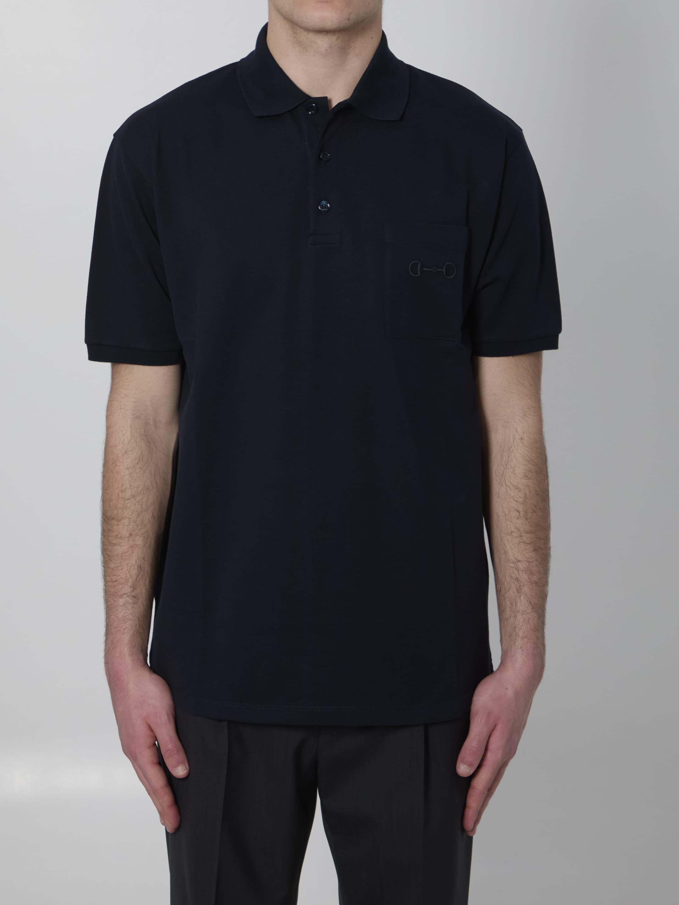 Gucci Embroidered Cotton Piqué Polo Shirt