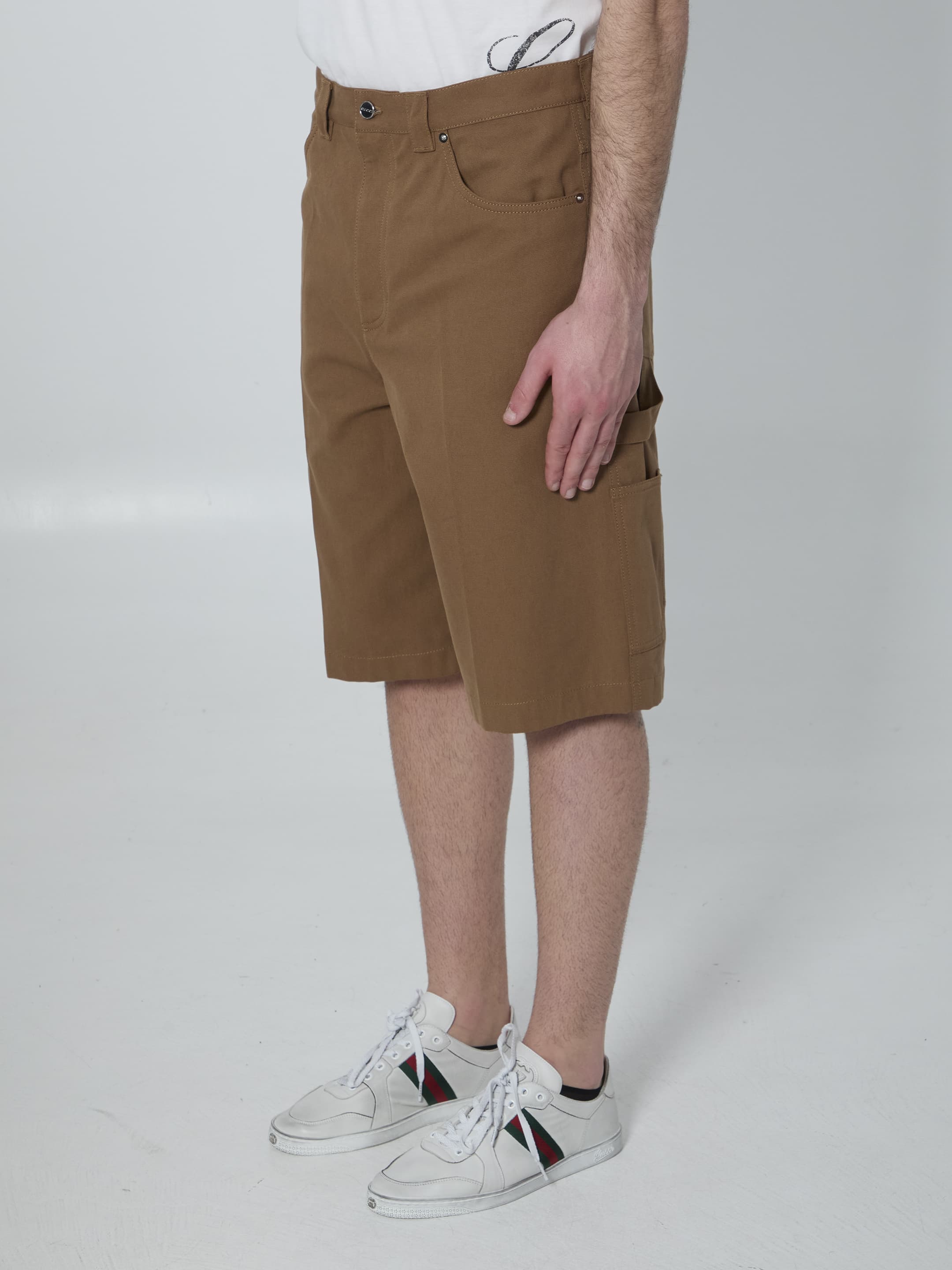 Gucci Camel Denim Bermuda Shorts