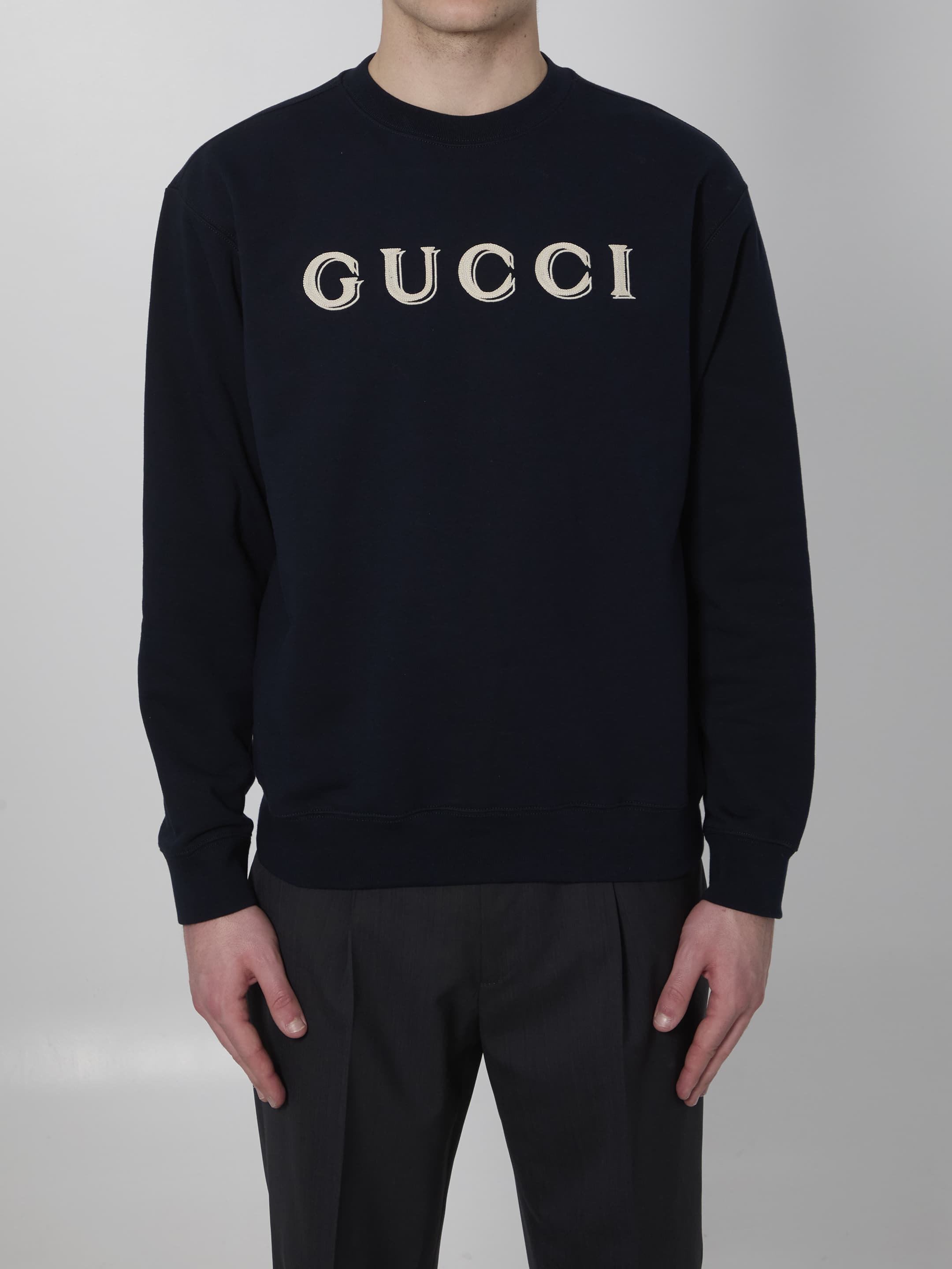 Gucci Embroidered Jersey Sweatshirt