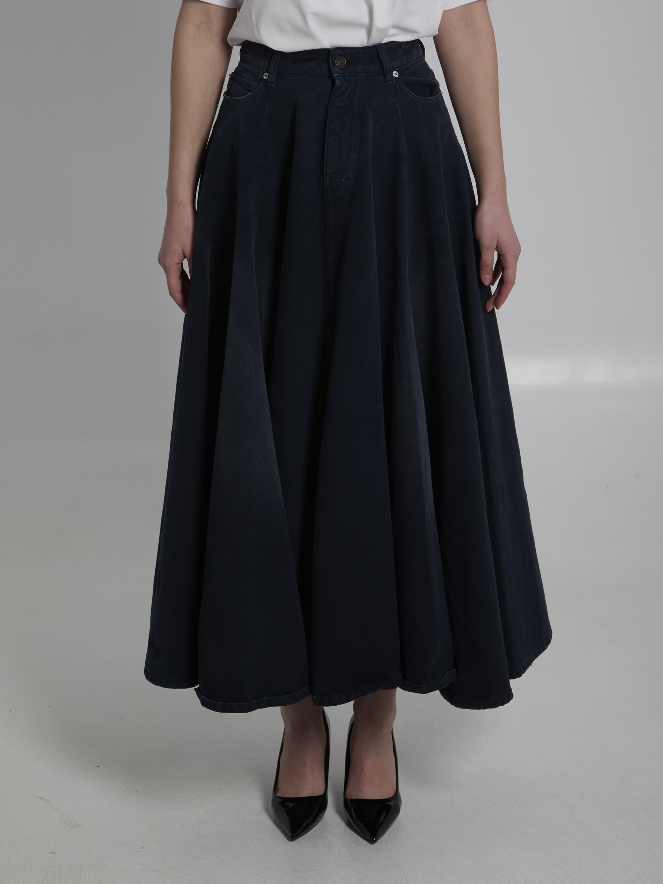 Balenciaga Godet Maxi Skirt