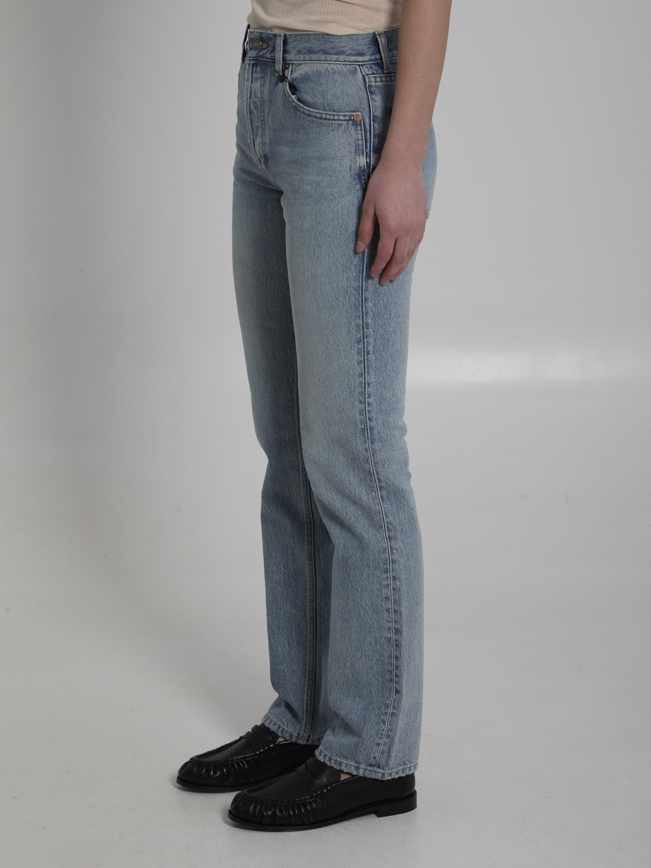 Saint Laurent South Blue Denim Straight-leg Jeans