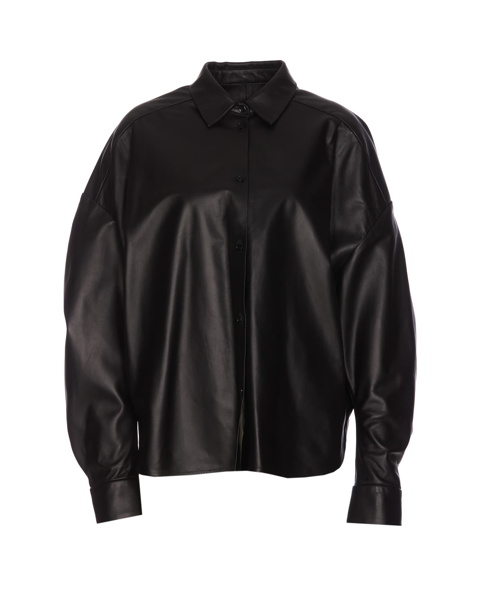 Loewe ANAGRAM LAMBSKIN LEATHER SHIRT