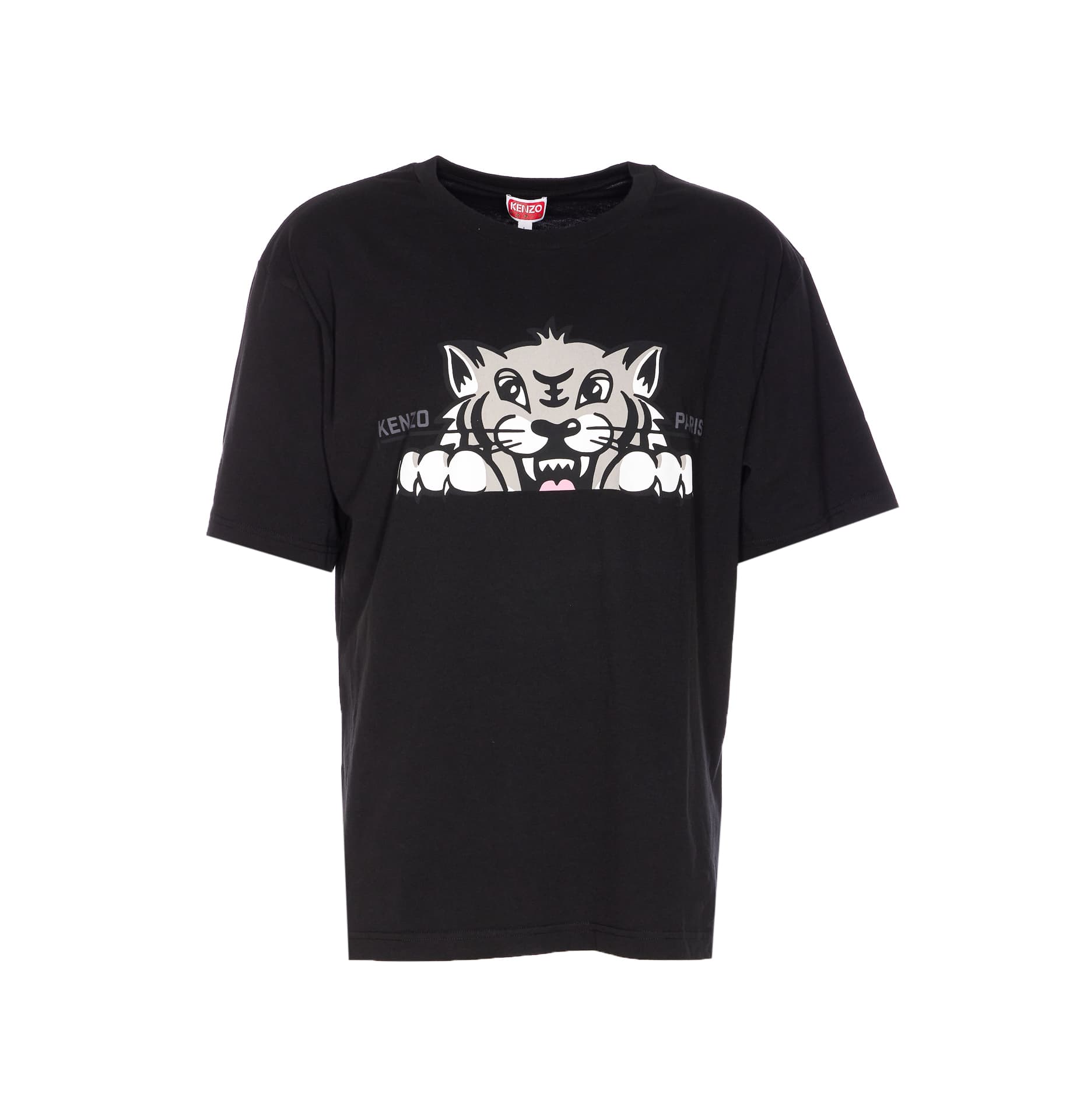 Kenzo KENZO HAPPY TIGER EMBROIDERED OVERSIZE T-SHIRT