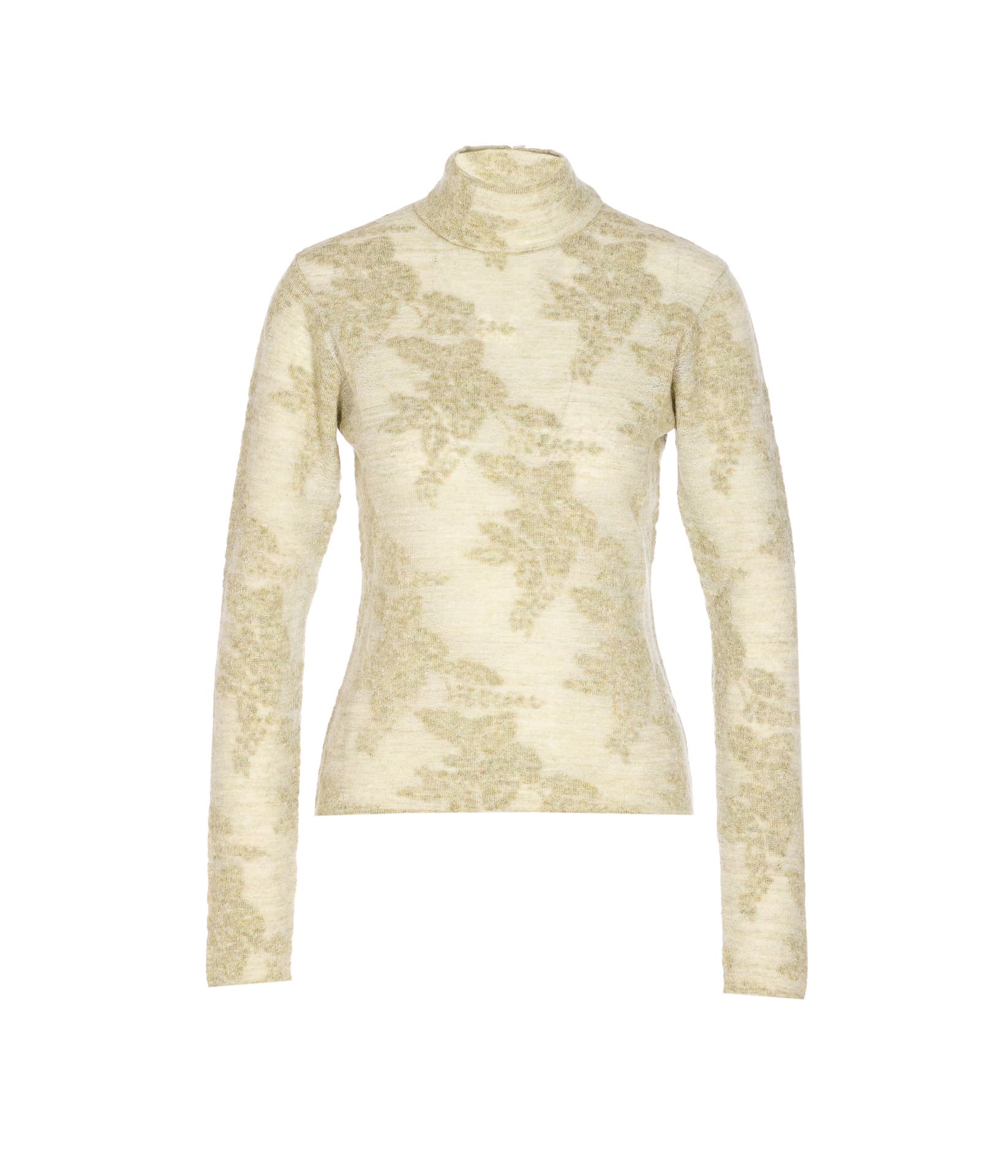 GANNI SHEER TURTLENECK SWEATER