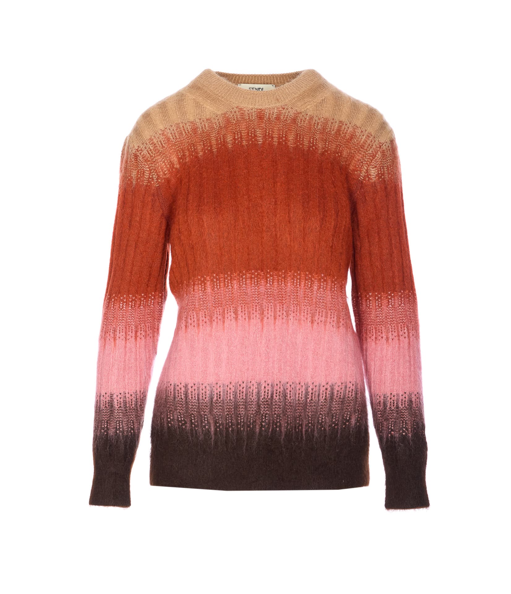 Fendi MOHAIR AND WOOL FENDI ROMA LOGO SWEATER