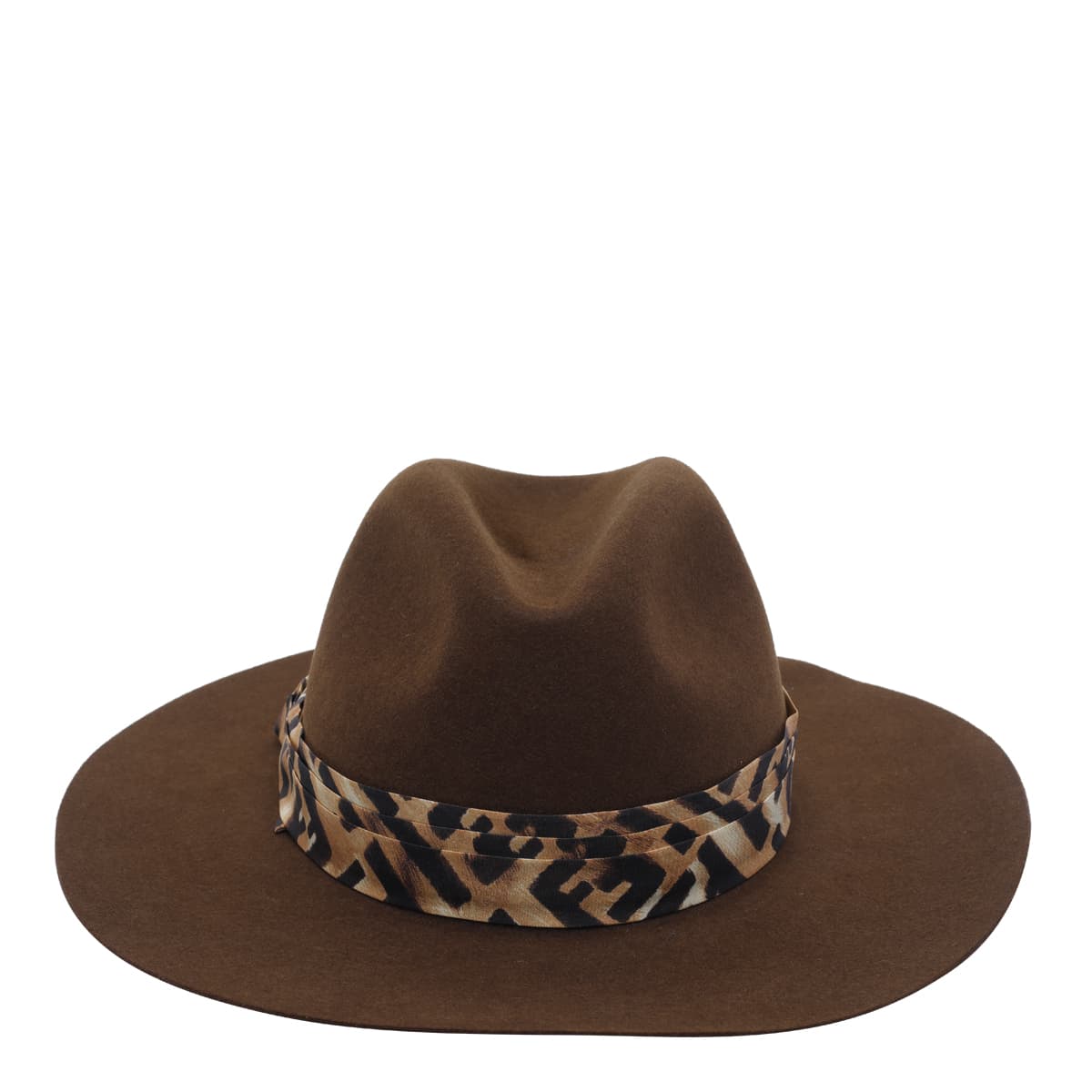 Fendi FENDI LEO PRINT FEDORA HAT