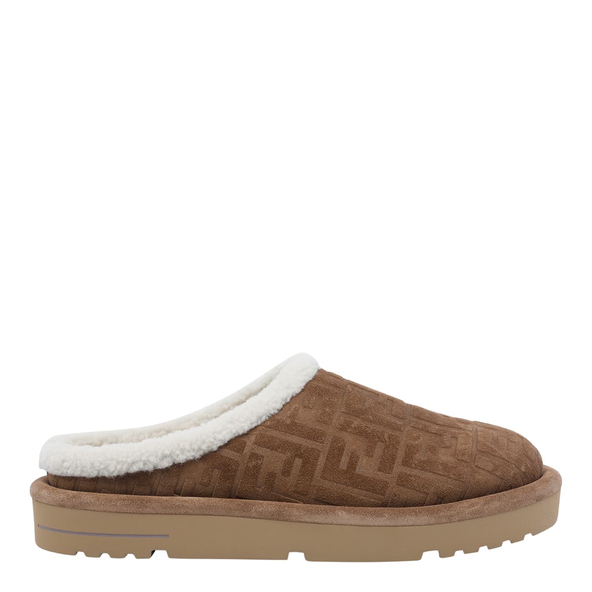 Fendi FF MOTIF EMBOSSED MULES