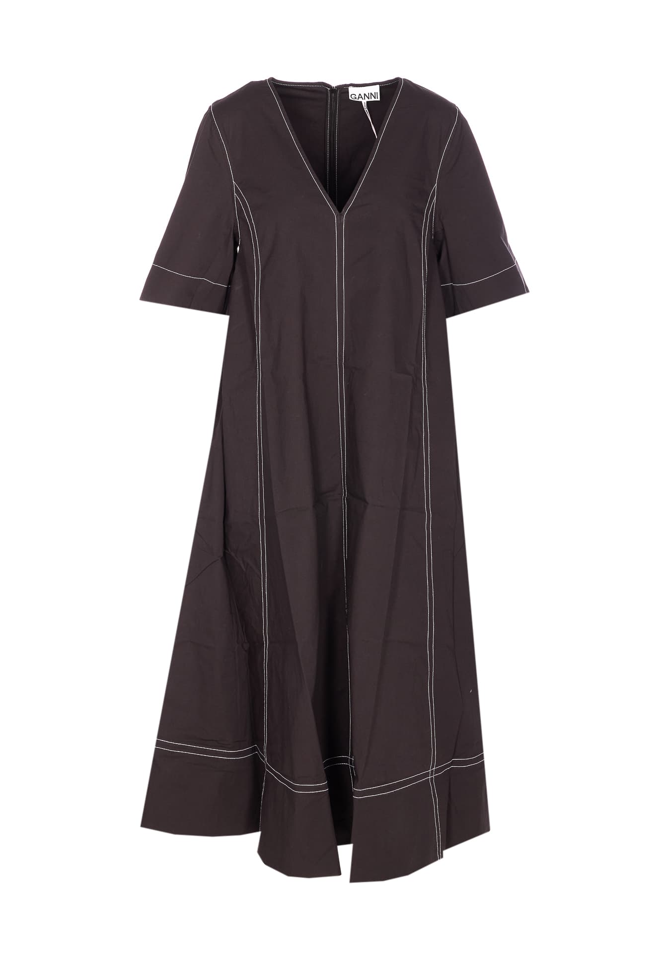 GANNI A-LINE LONG DRESS