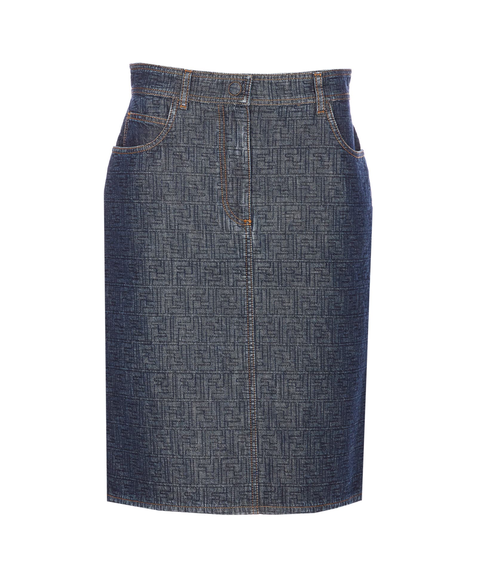 Fendi FF LOGO DENIM SKIRT