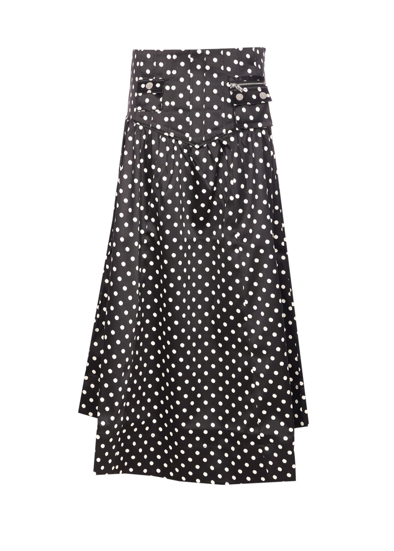 GANNI POLKA DOTS CORSET SKIRT