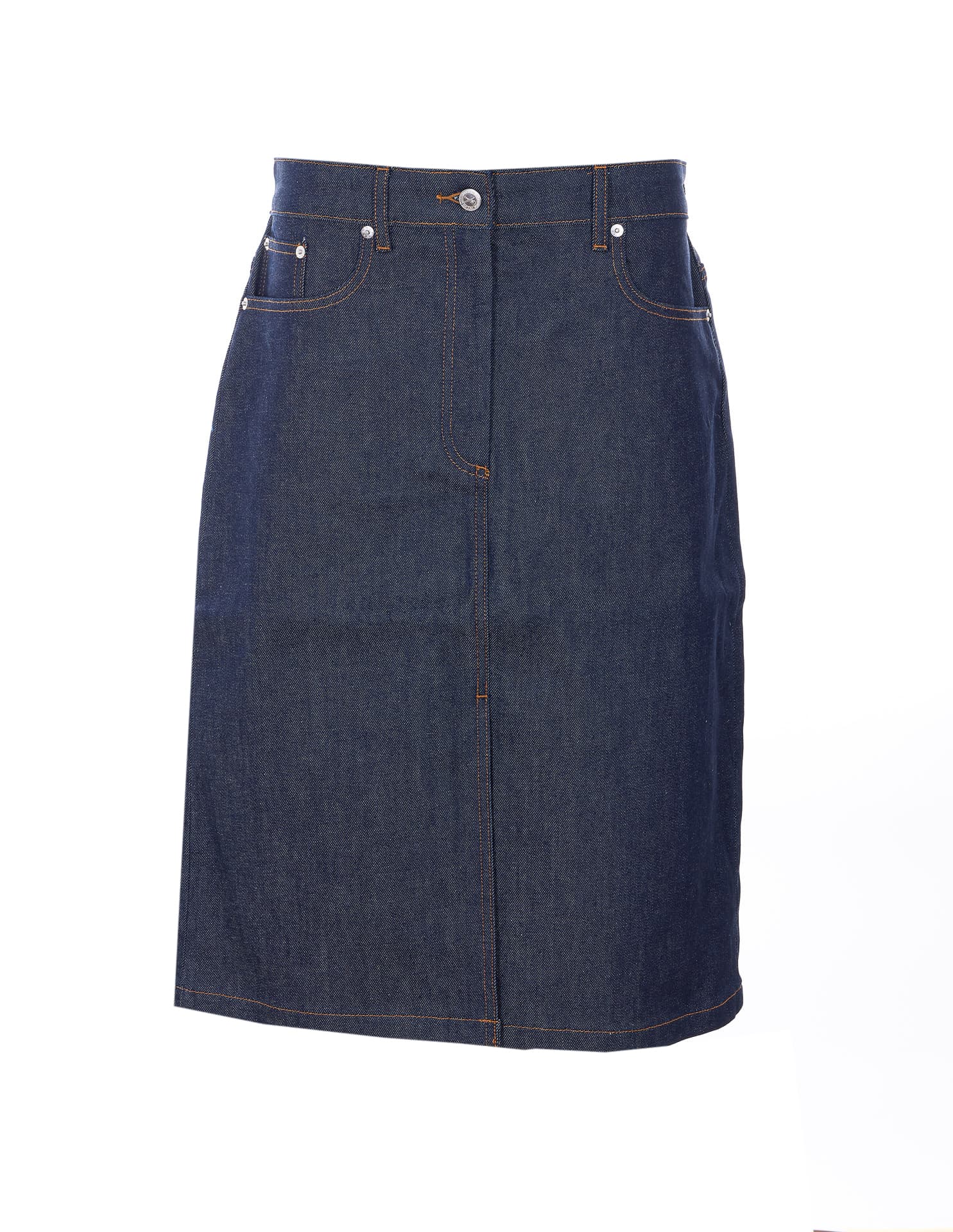 A.P.C. LIZZIE DENIM MIDI SKIRT